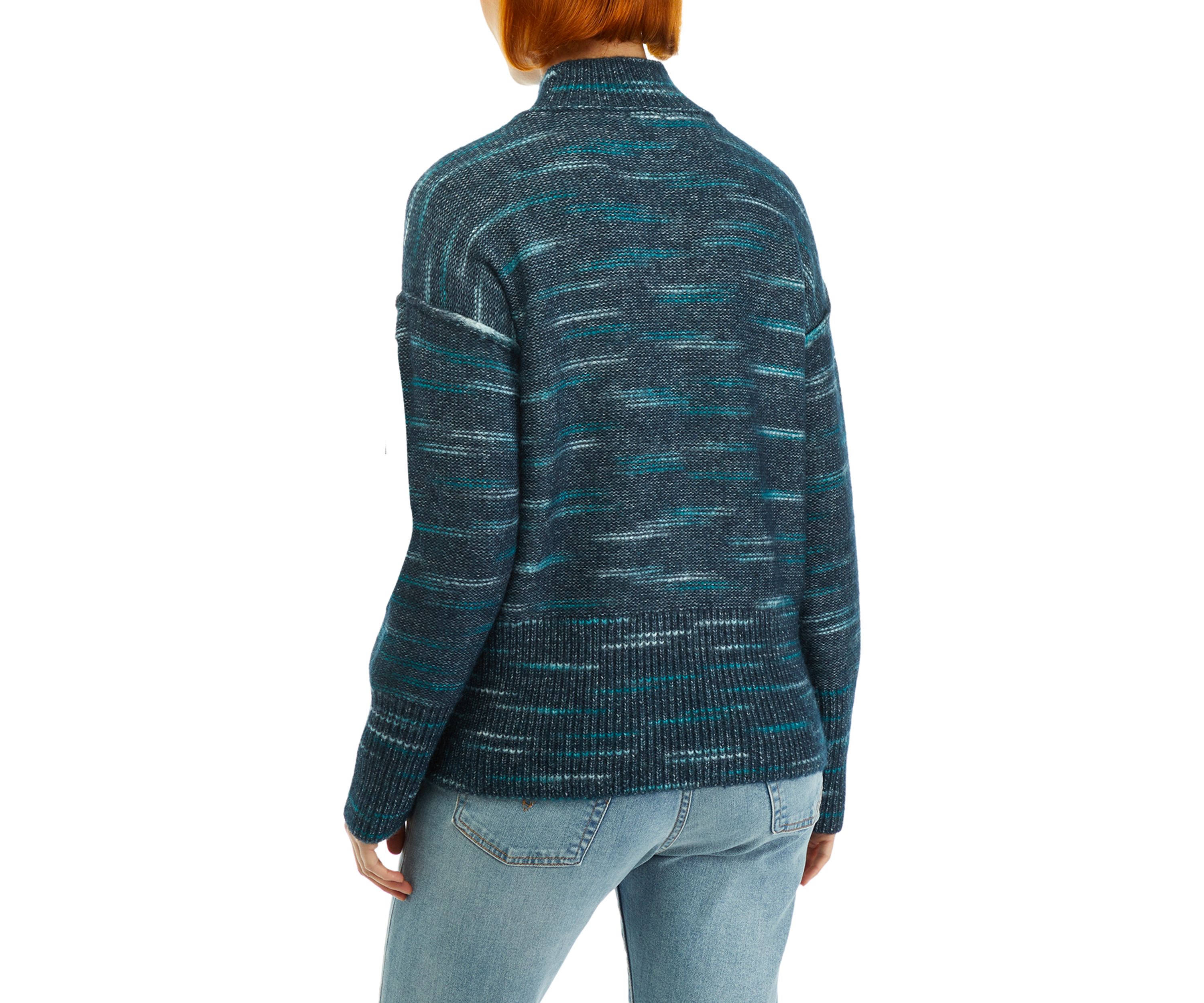 Space Dye Mock Neck Sweater 