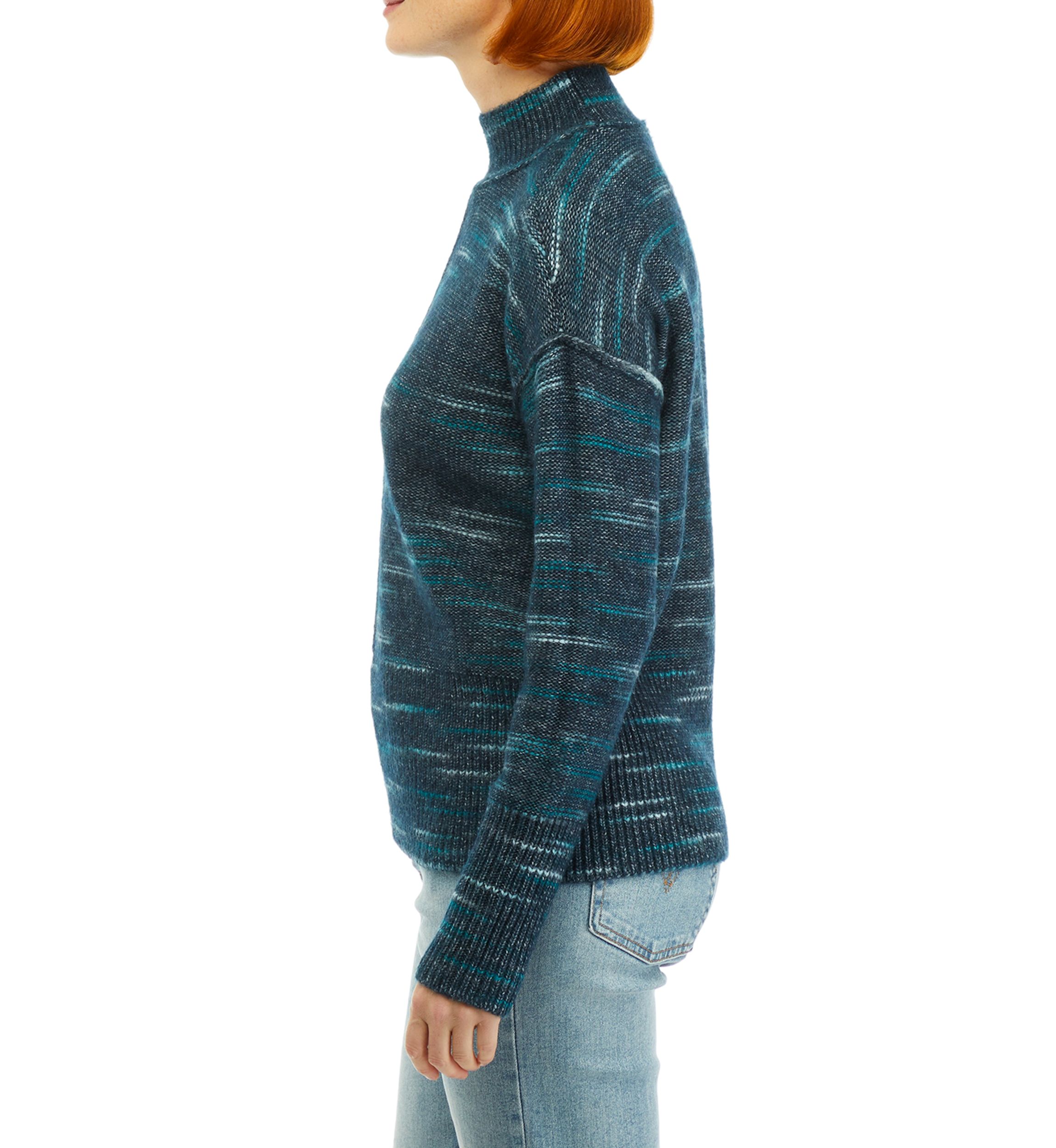 Space Dye Mock Neck Sweater 