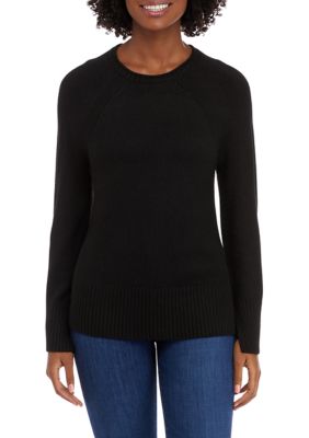 Wonderly Women's Bell Sleeve Pullover Sweater, Black, Medium