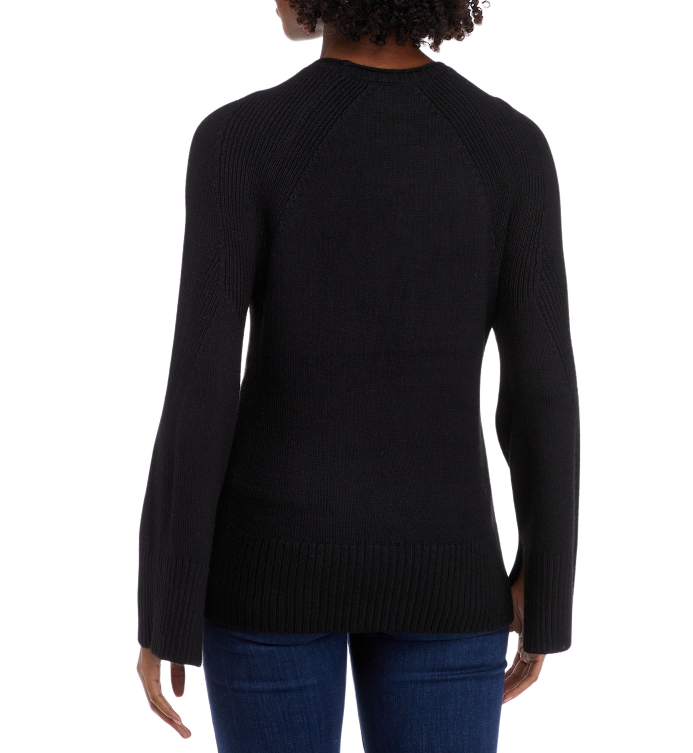 Womens Bell Sleeve Pullover Sweater