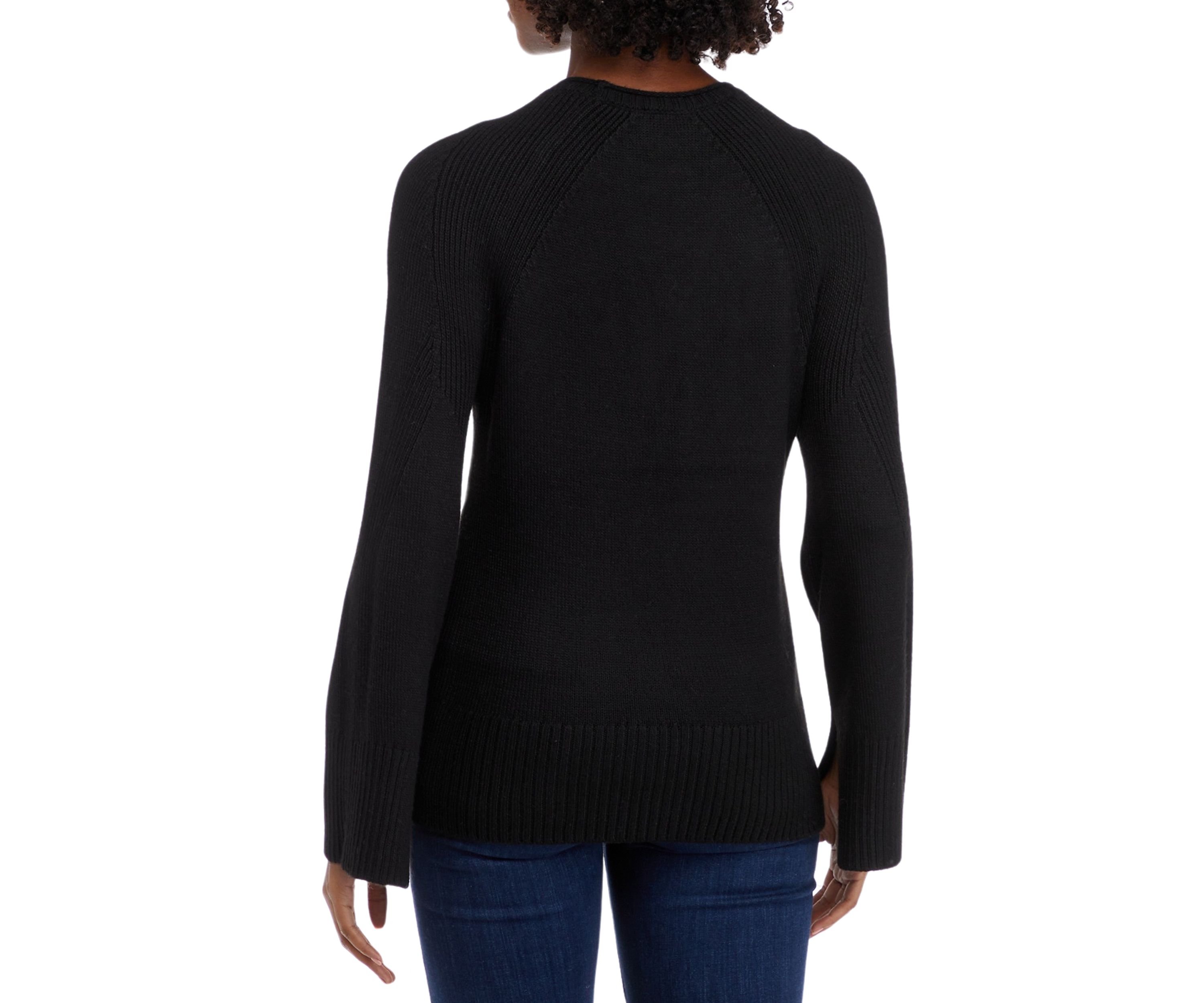 Womens Bell Sleeve Pullover Sweater