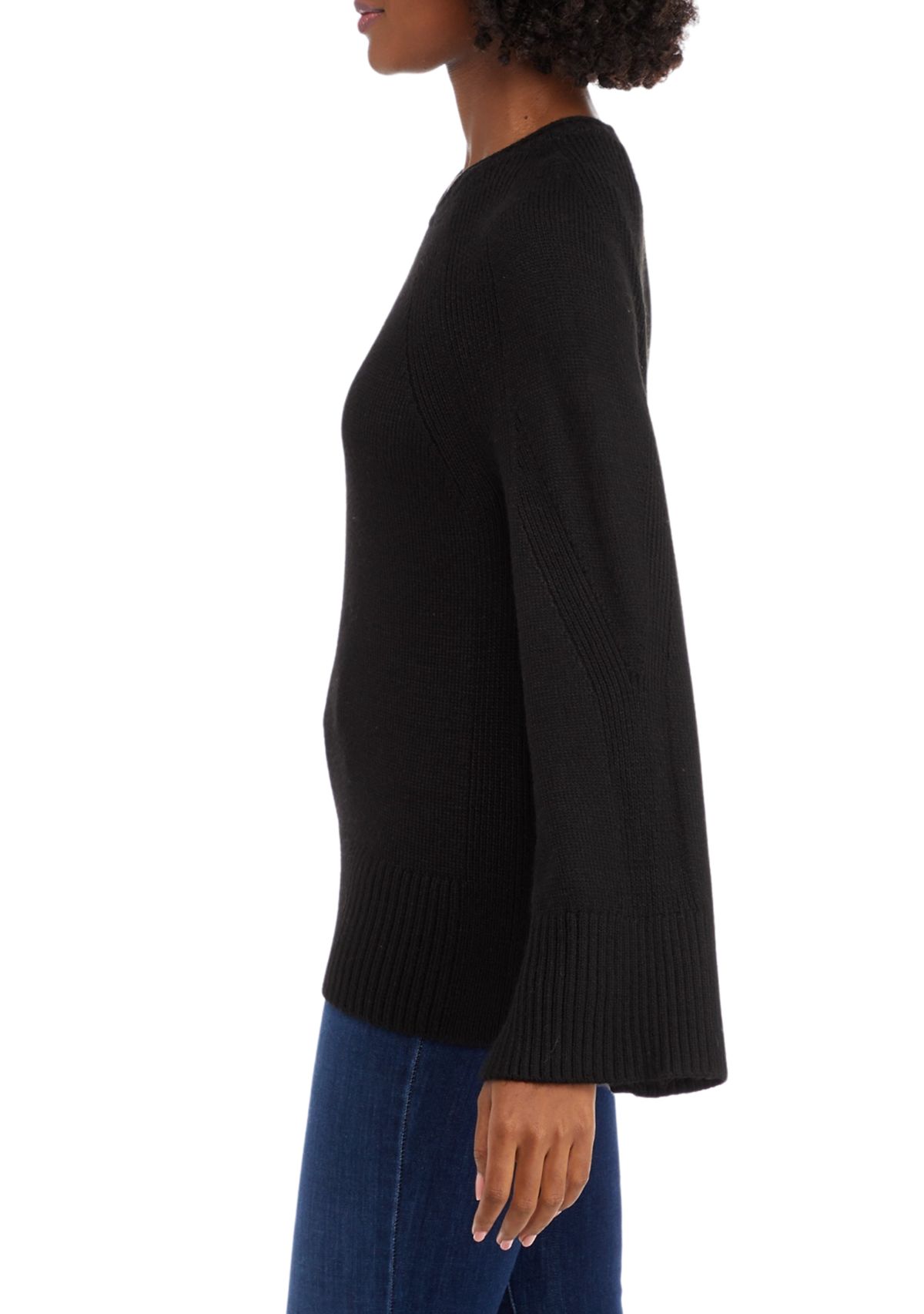 Womens Bell Sleeve Pullover Sweater