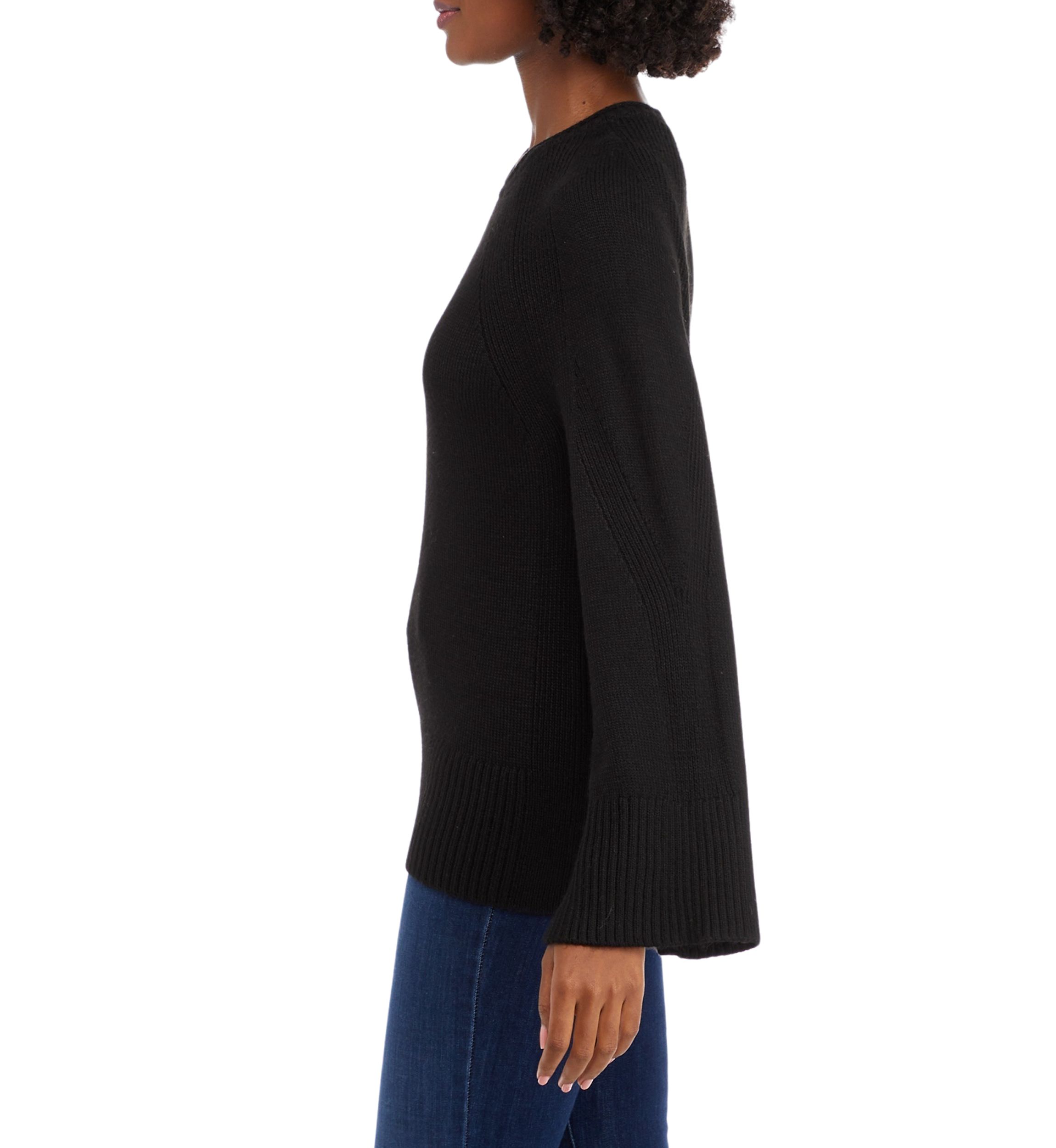 Womens Bell Sleeve Pullover Sweater