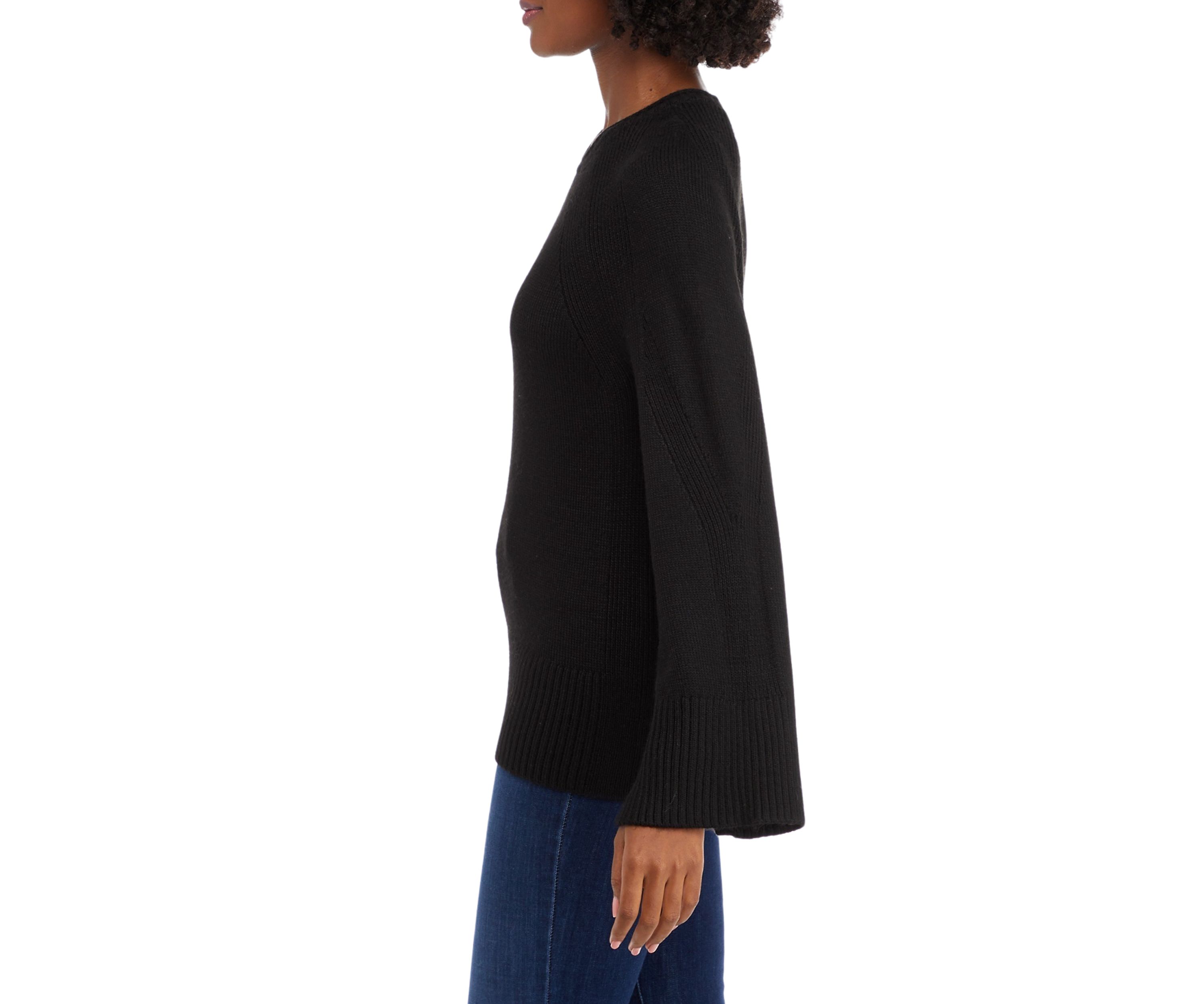 Womens Bell Sleeve Pullover Sweater