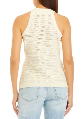 Petite High Neck Sweater Tank