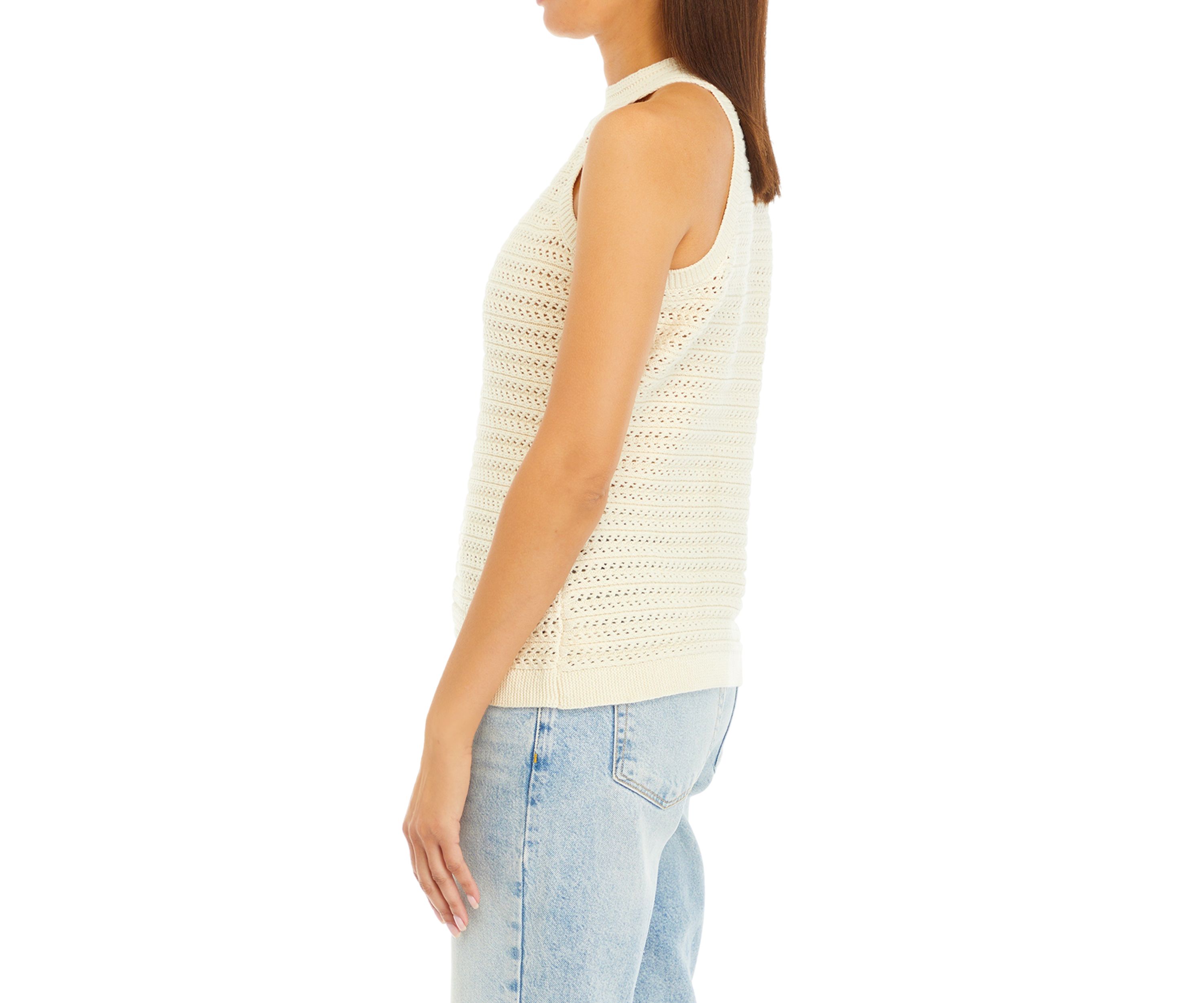 Petite High Neck Sweater Tank