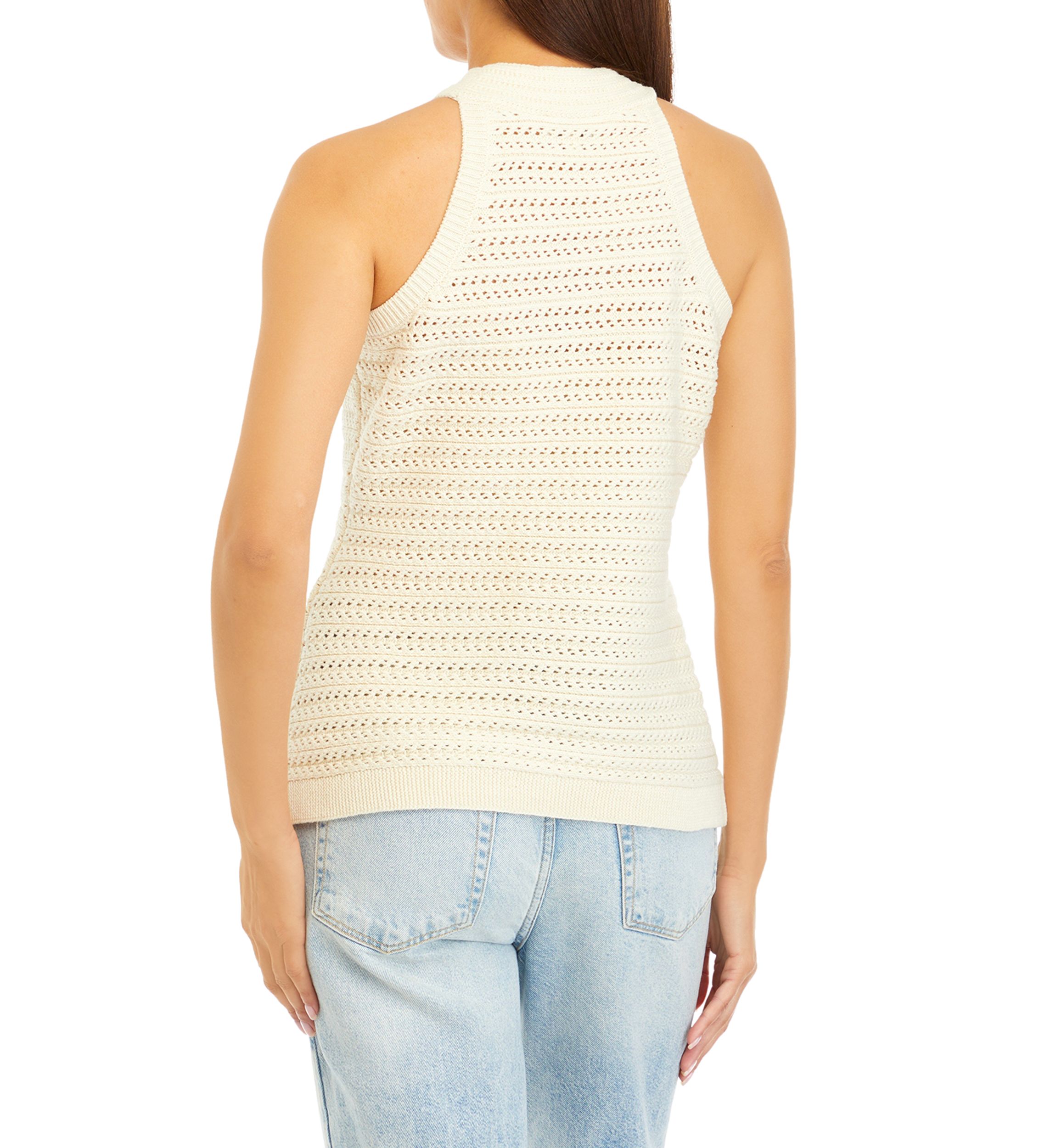 Womens High Neck Sweater Tank