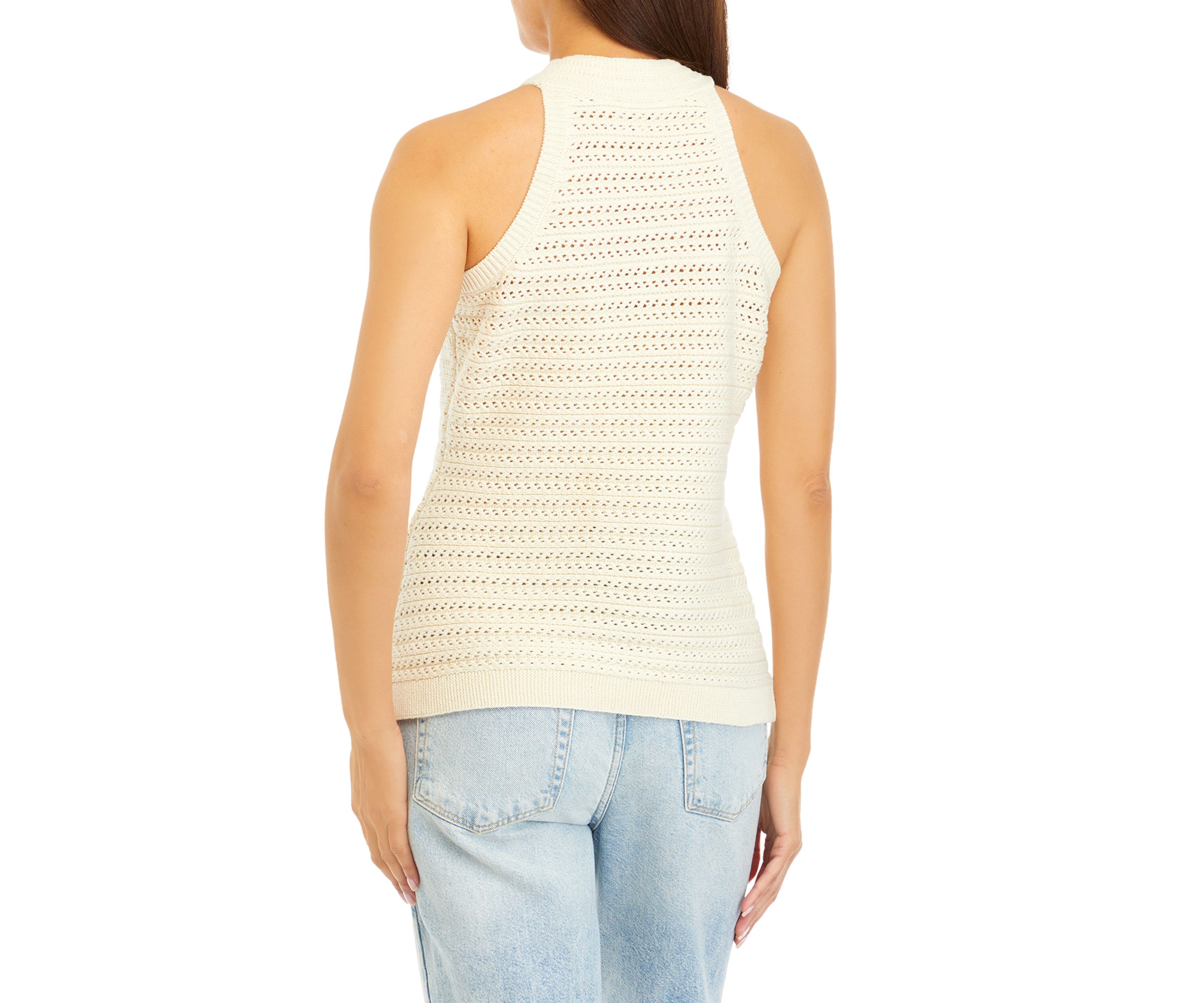 Womens High Neck Sweater Tank