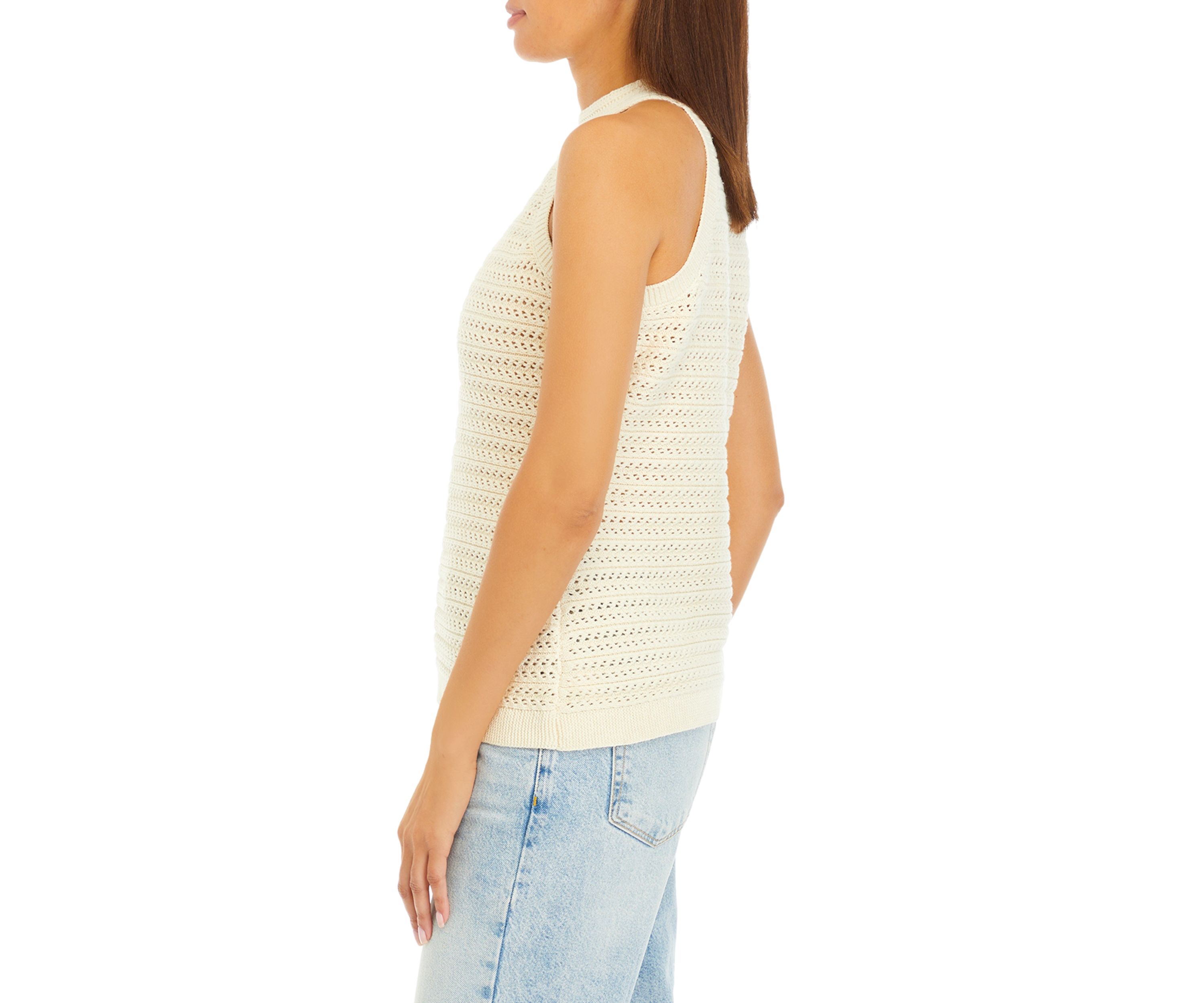Womens High Neck Sweater Tank
