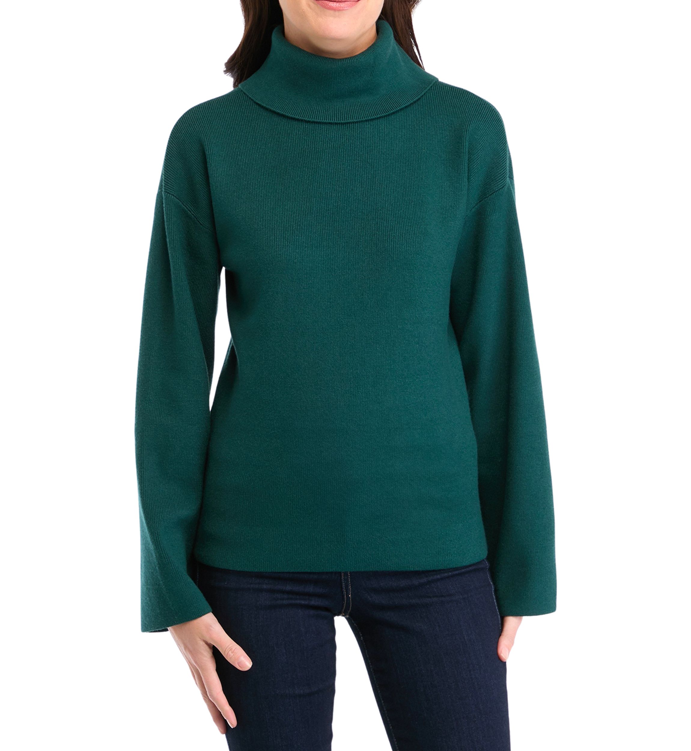 Womens Long Sleeve Slouchy Turtleneck Sweater