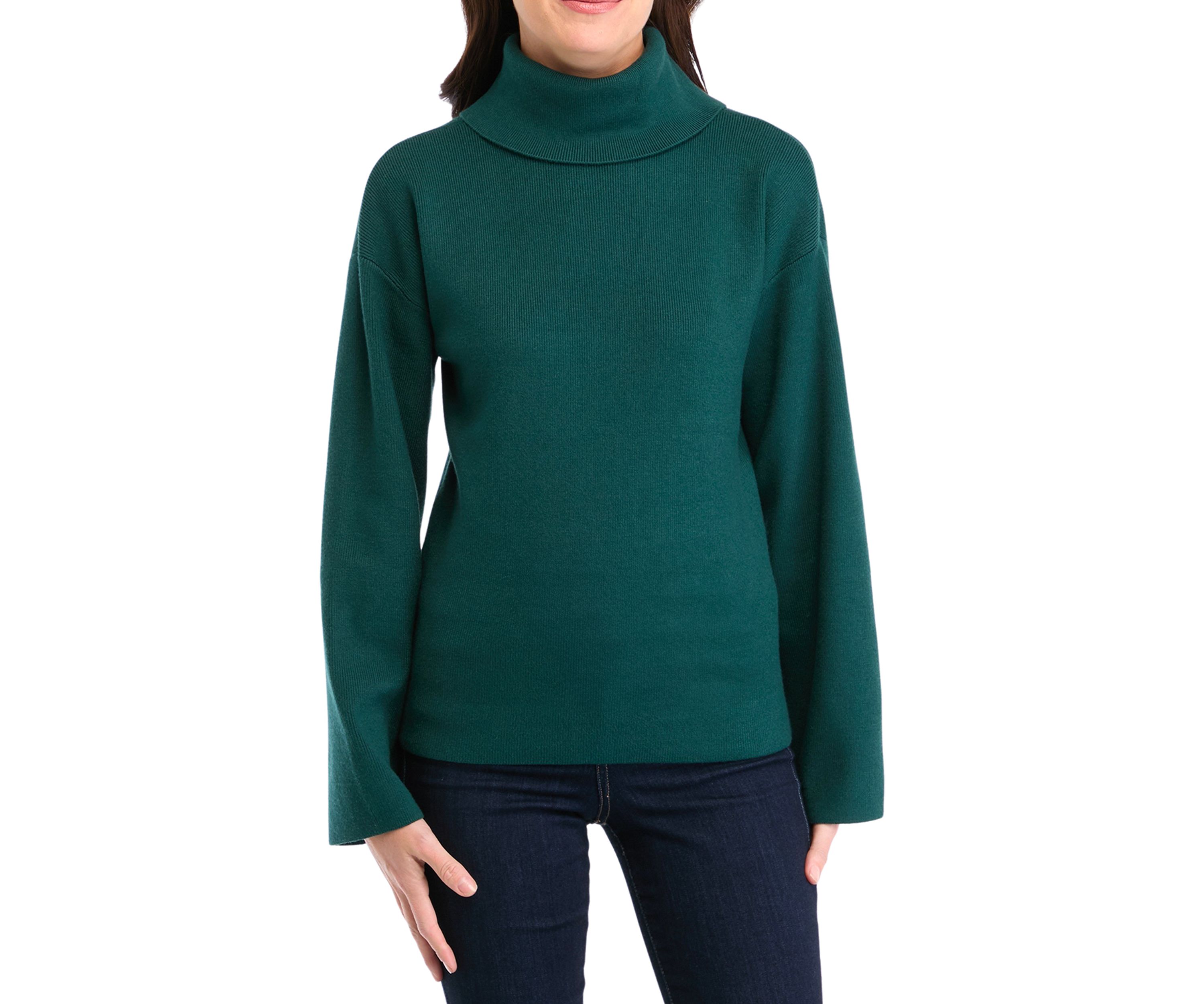 Womens Long Sleeve Slouchy Turtleneck Sweater