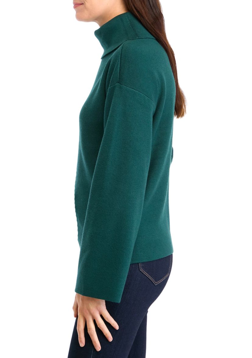 Womens Long Sleeve Slouchy Turtleneck Sweater