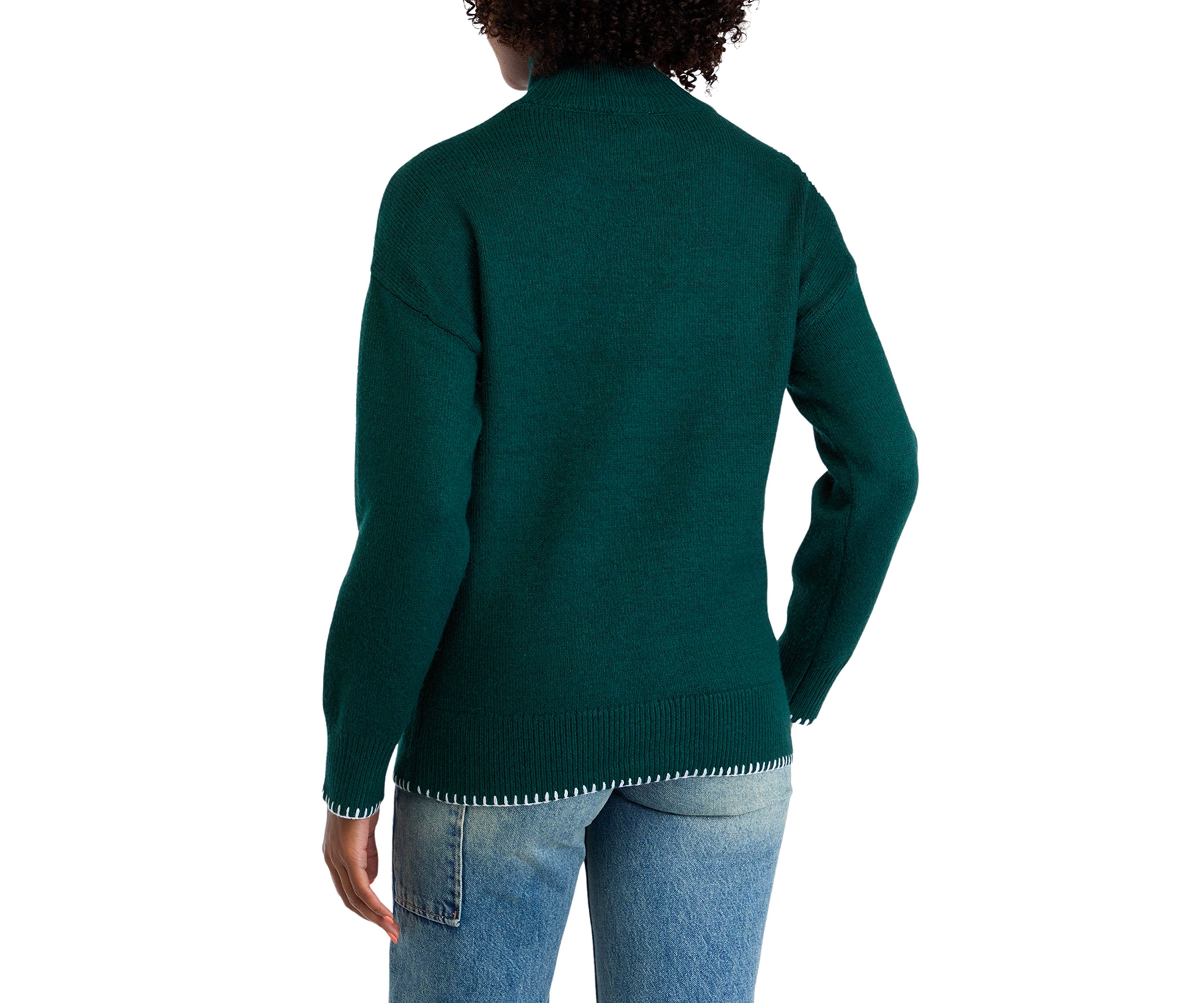 Womens Appliqué Knit Sweater