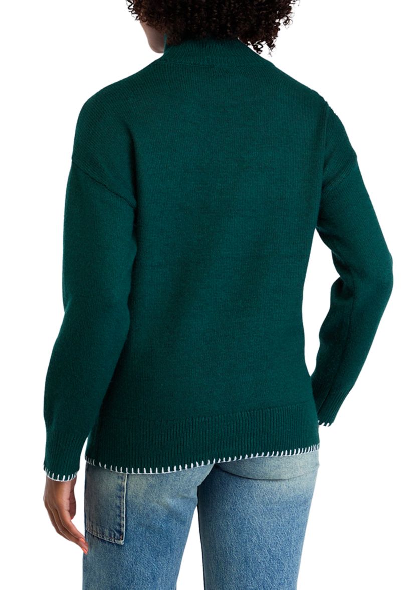 Womens Appliqué Knit Sweater
