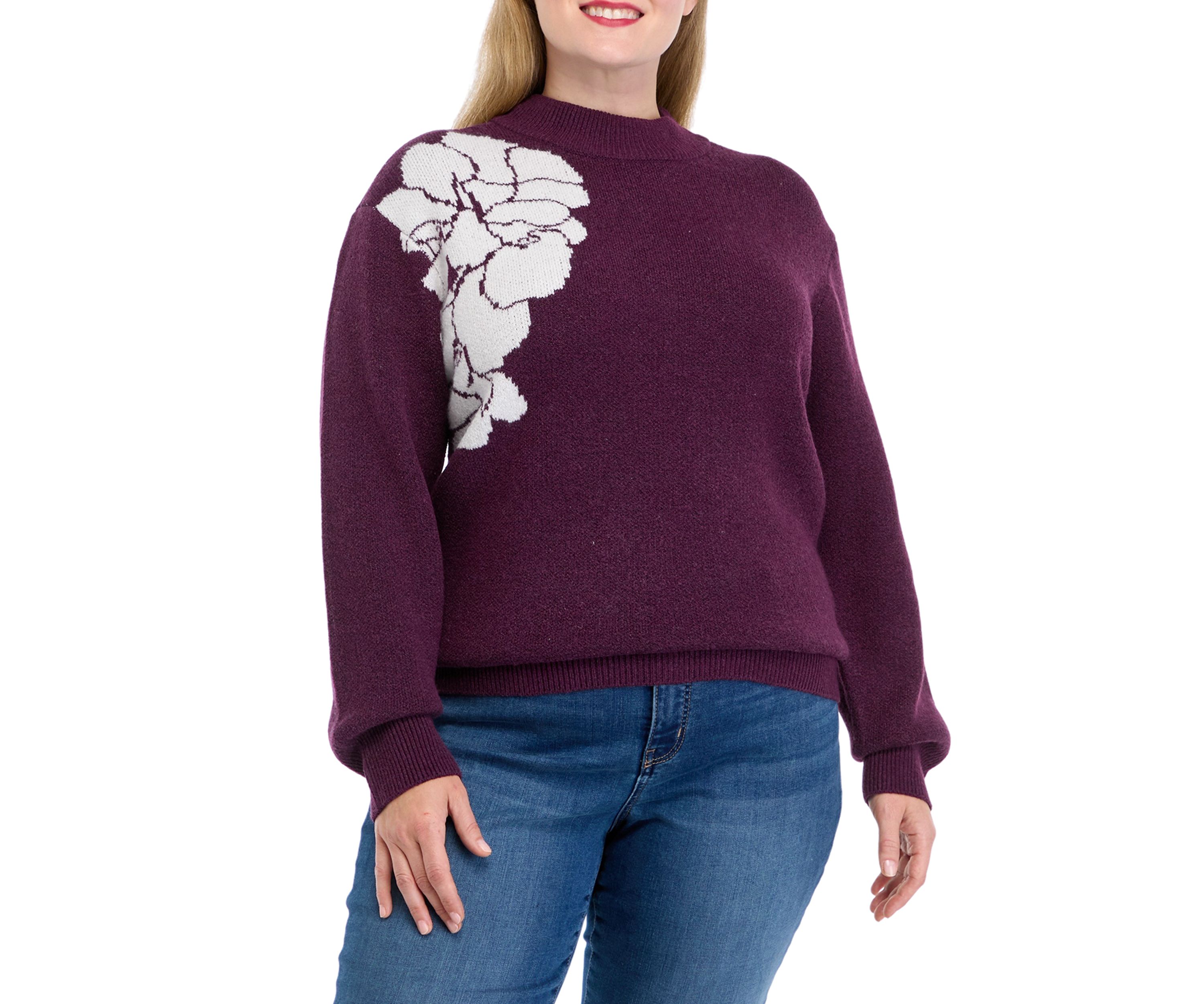 Plus Size Intarsia Sweater