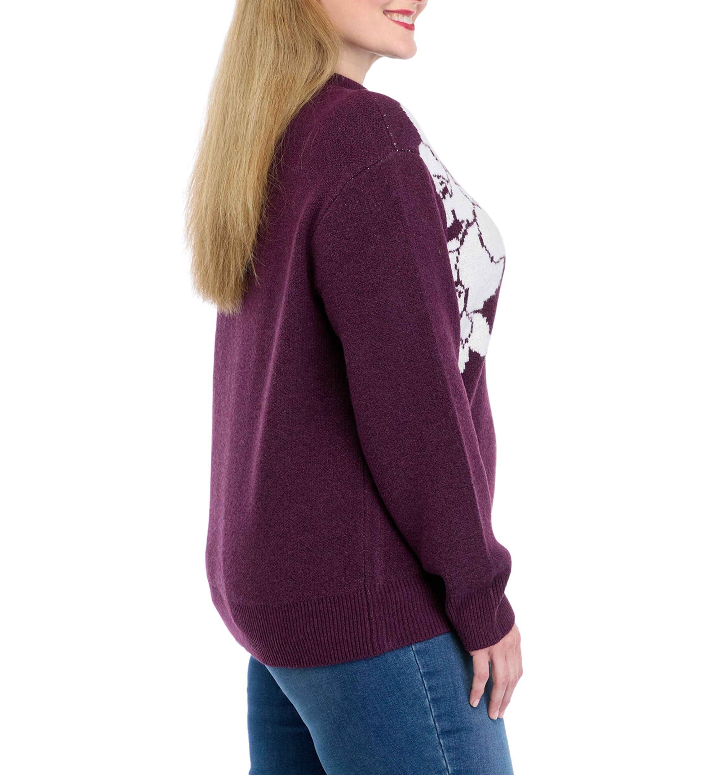 Plus Size Intarsia Sweater