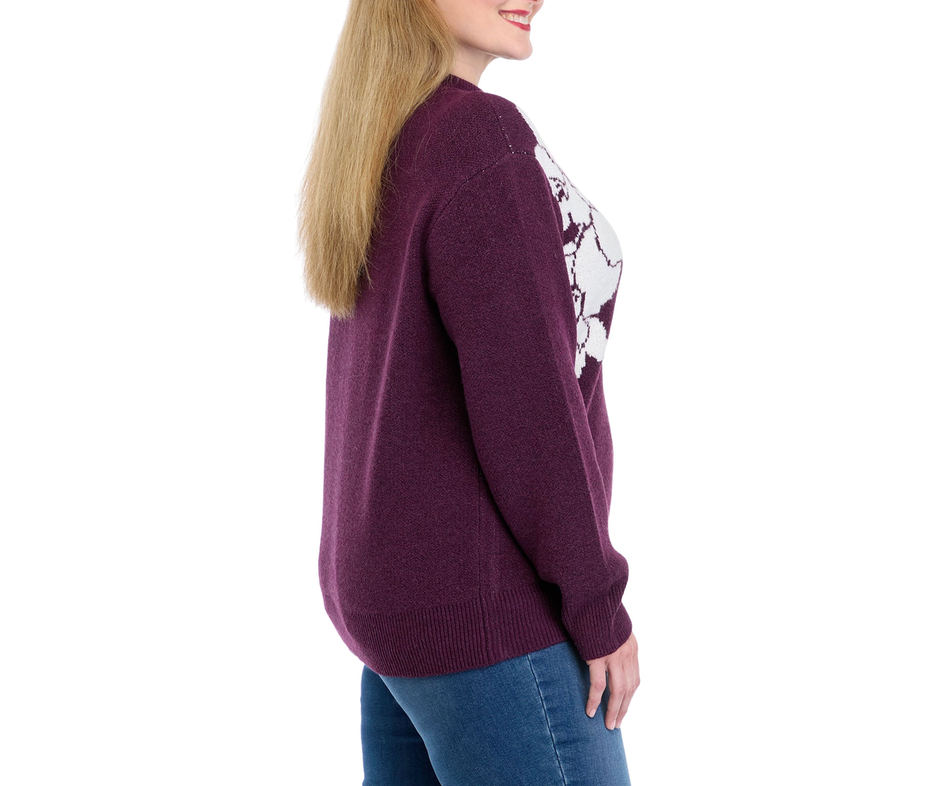 Plus Size Intarsia Sweater
