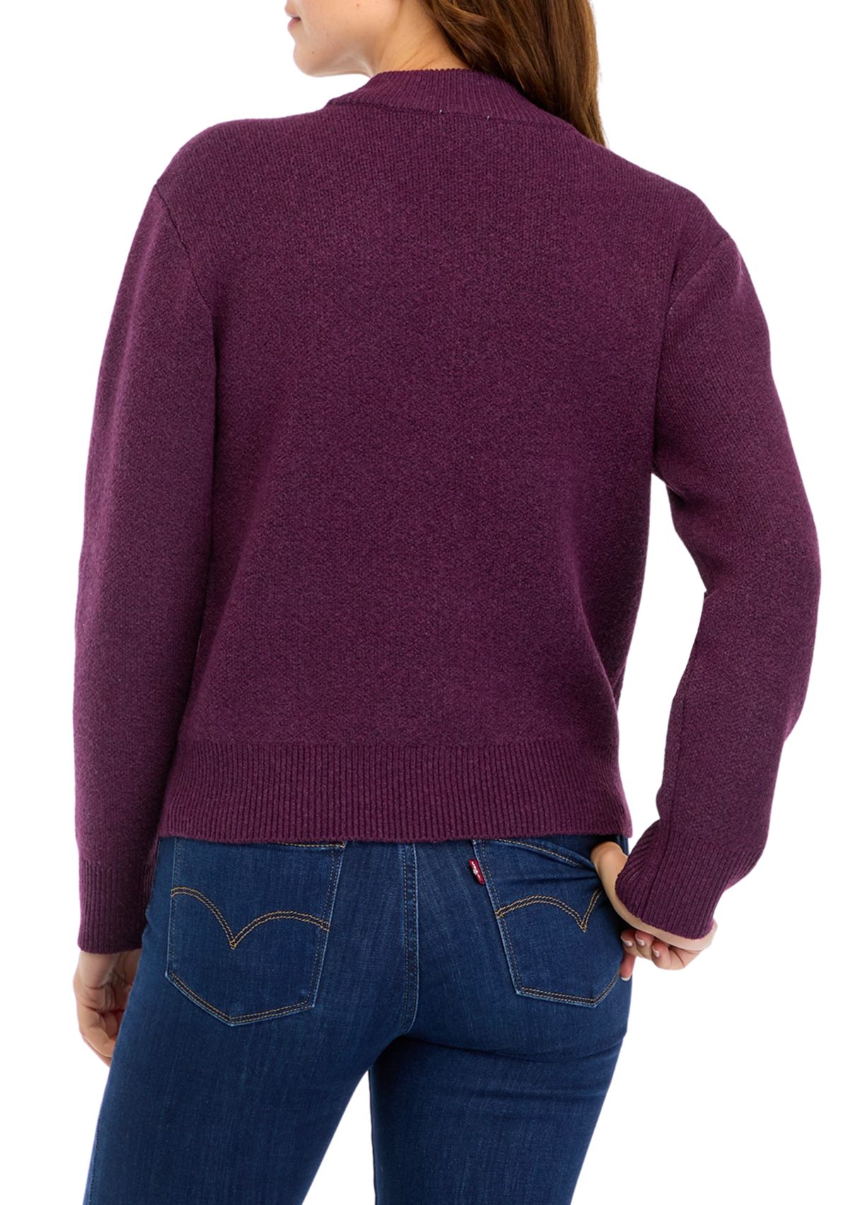 Womens Flower Intarsia Sweater 