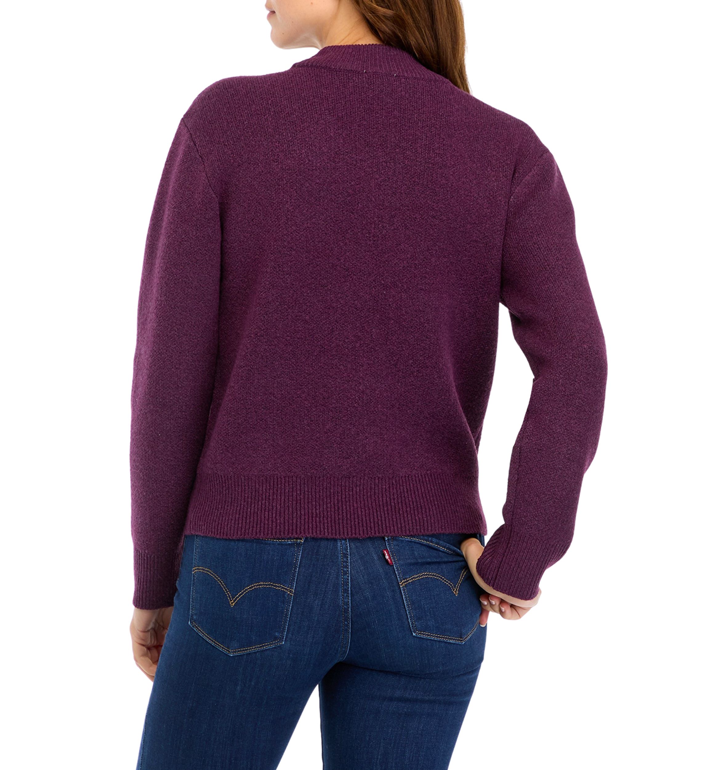 Womens Flower Intarsia Sweater 