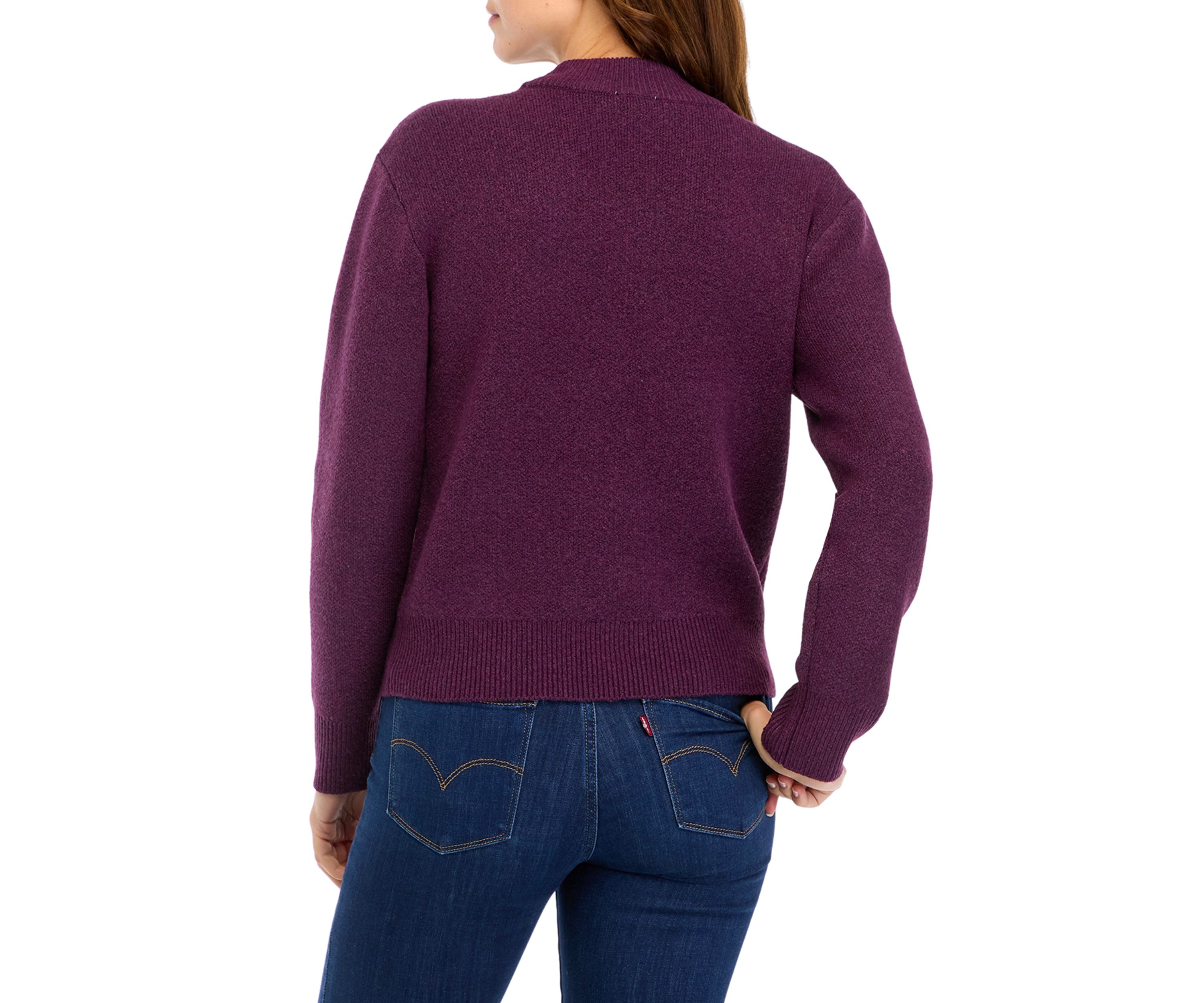 Womens Flower Intarsia Sweater 