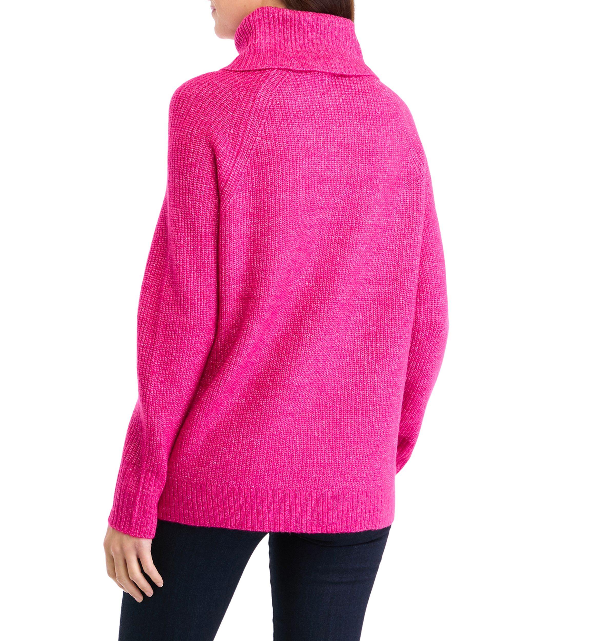 Womens Turtleneck Shaker Sweater