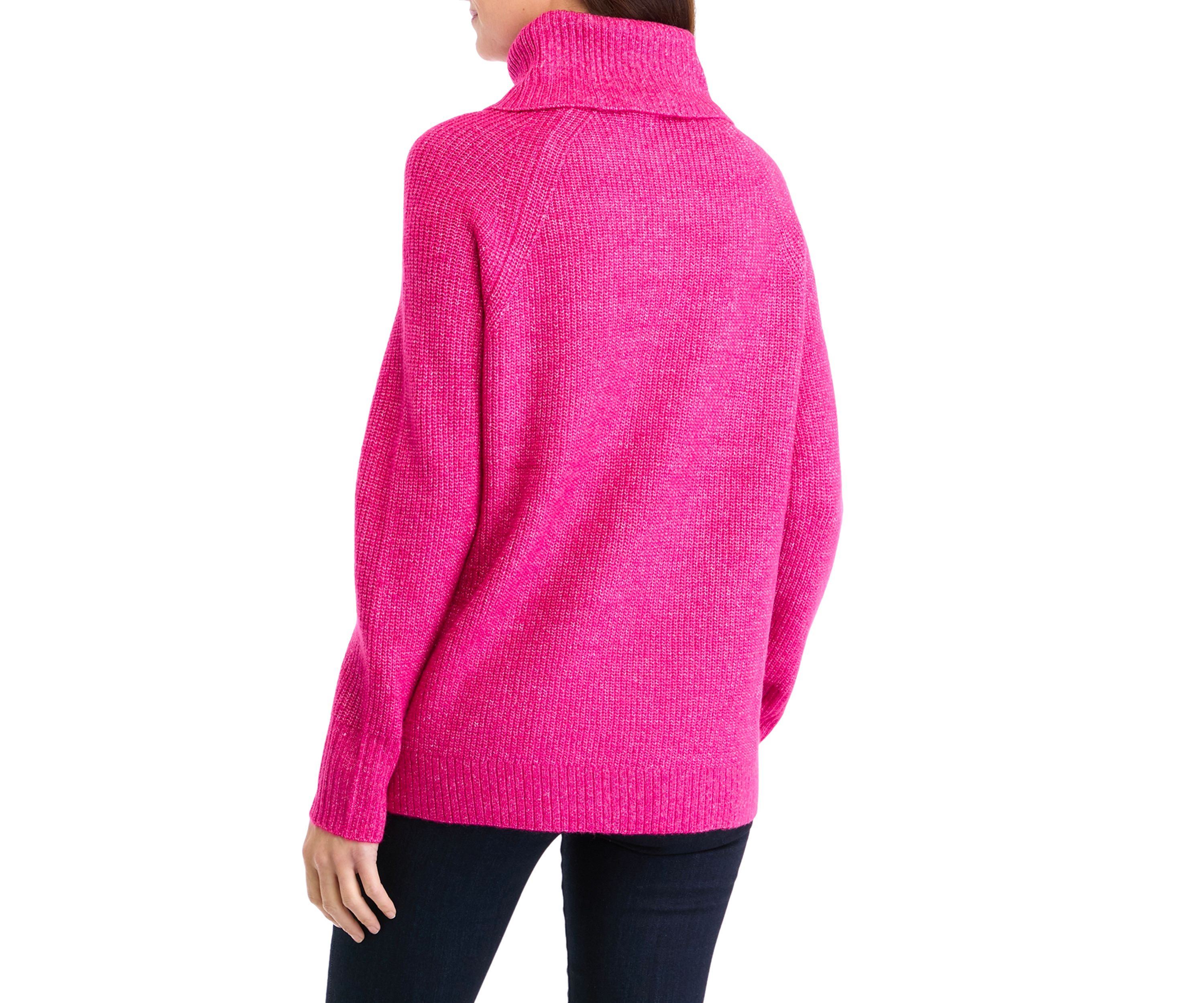 Womens Turtleneck Shaker Sweater