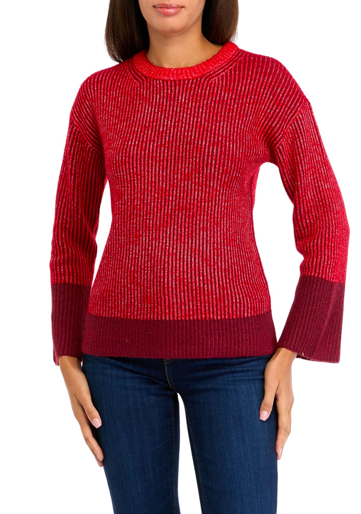 Womens Plaited Knit Sweater