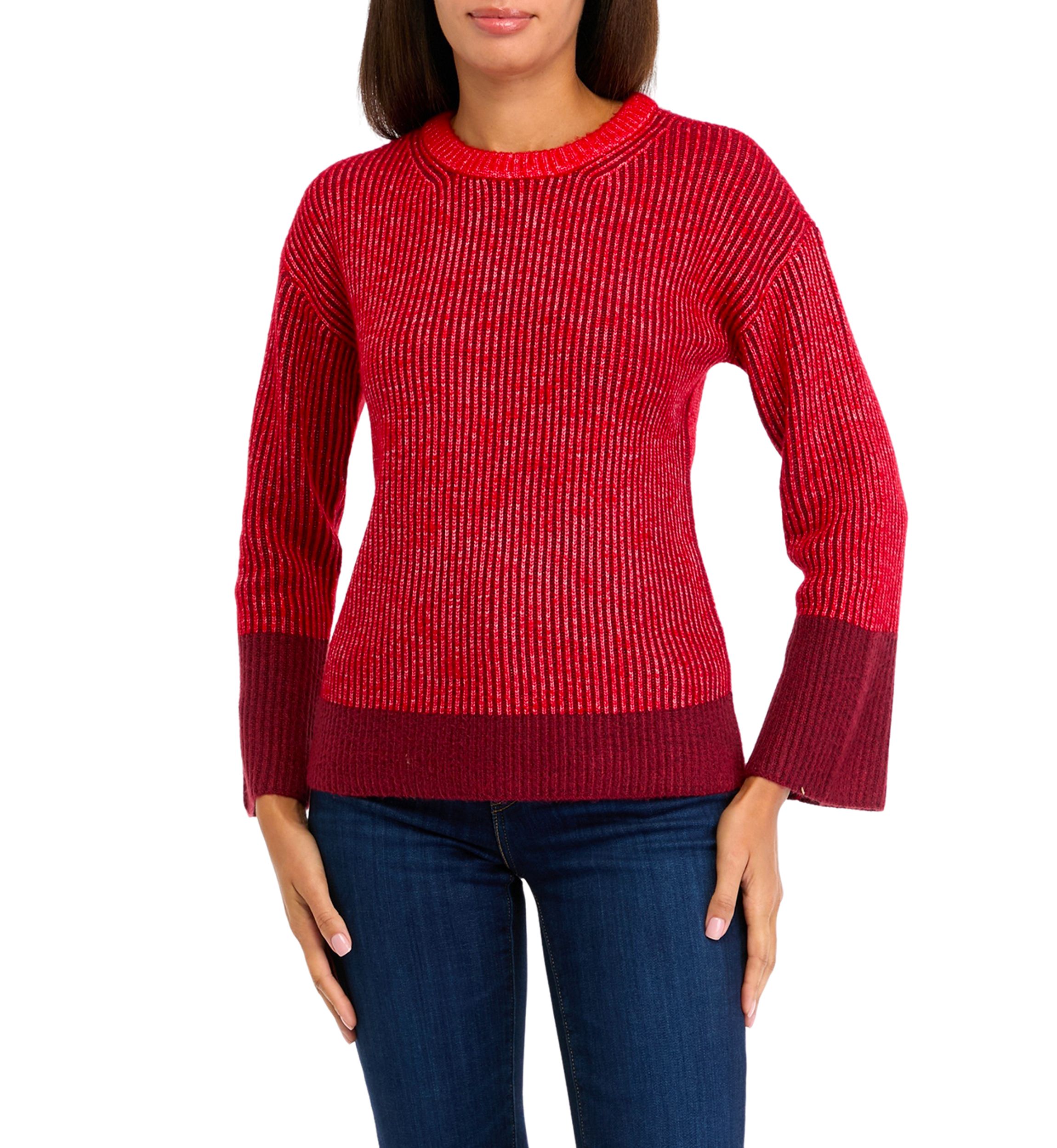 Womens Plaited Knit Sweater