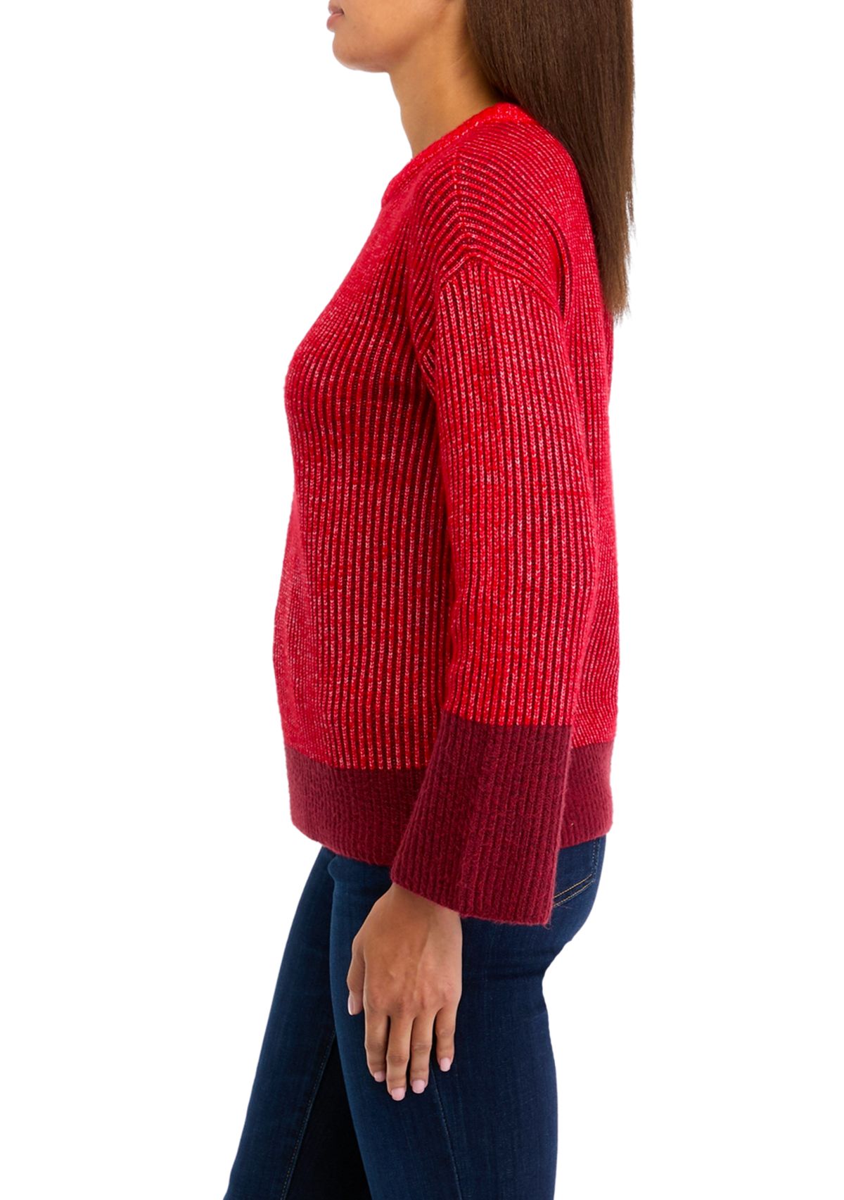 Womens Plaited Knit Sweater