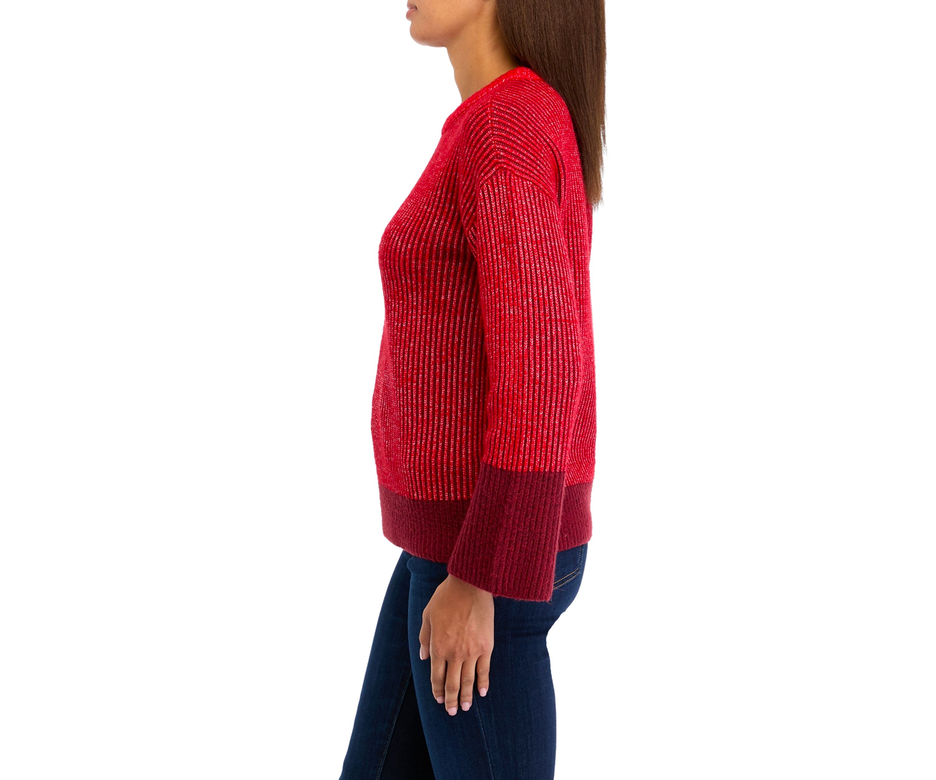 Womens Plaited Knit Sweater