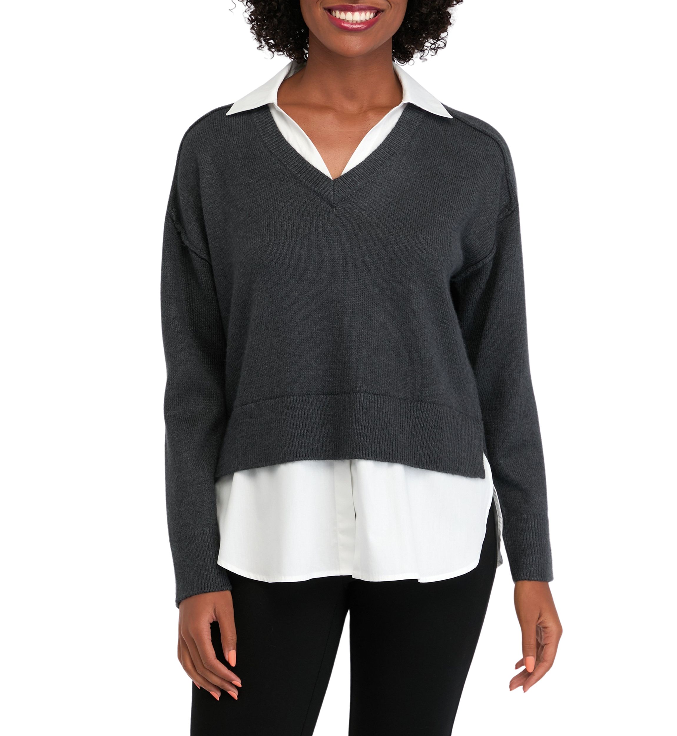 Womens 2Fer Sweater