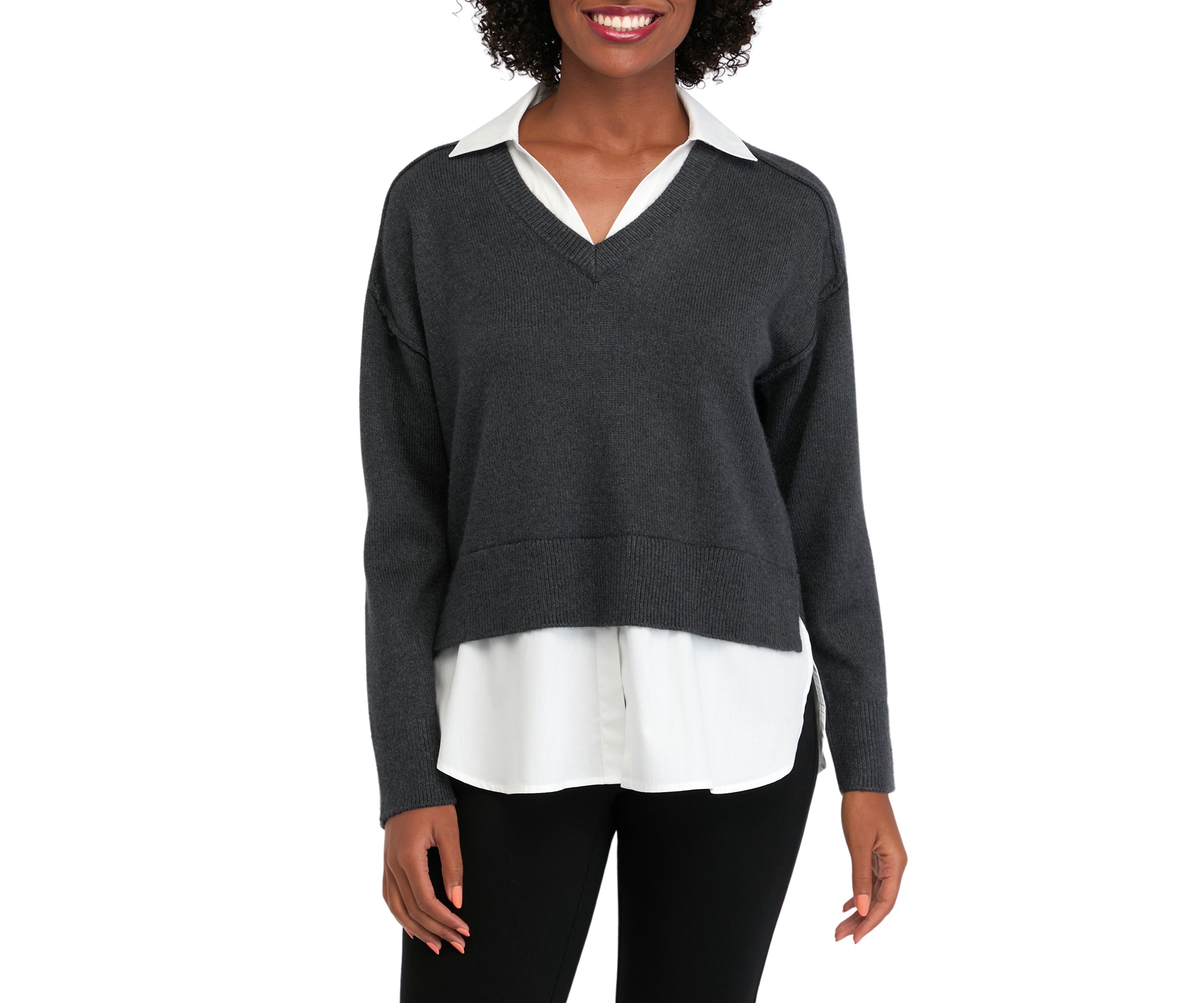 Womens 2Fer Sweater