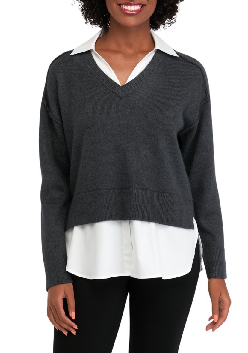 Womens 2Fer Sweater