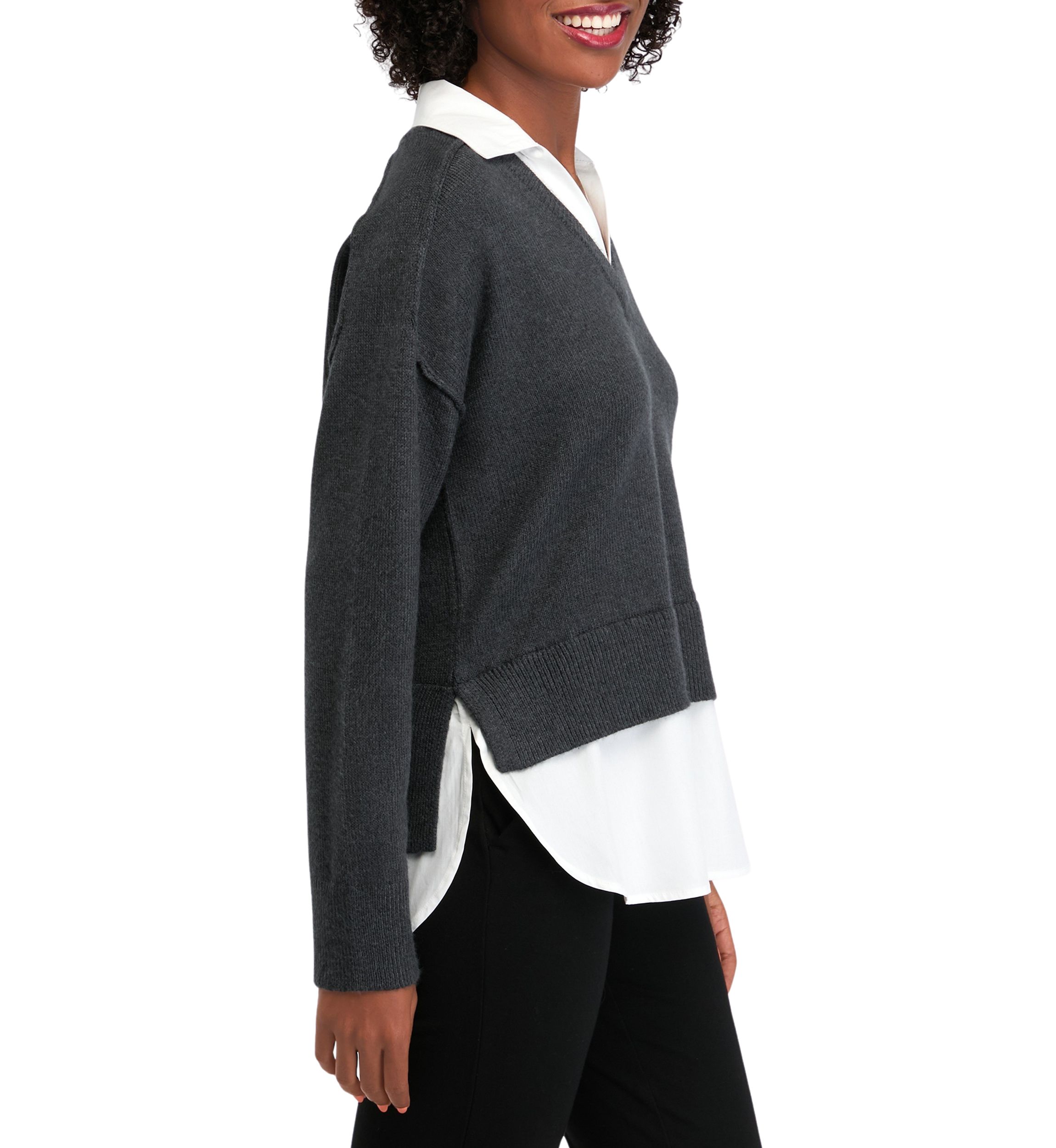 Womens 2Fer Sweater