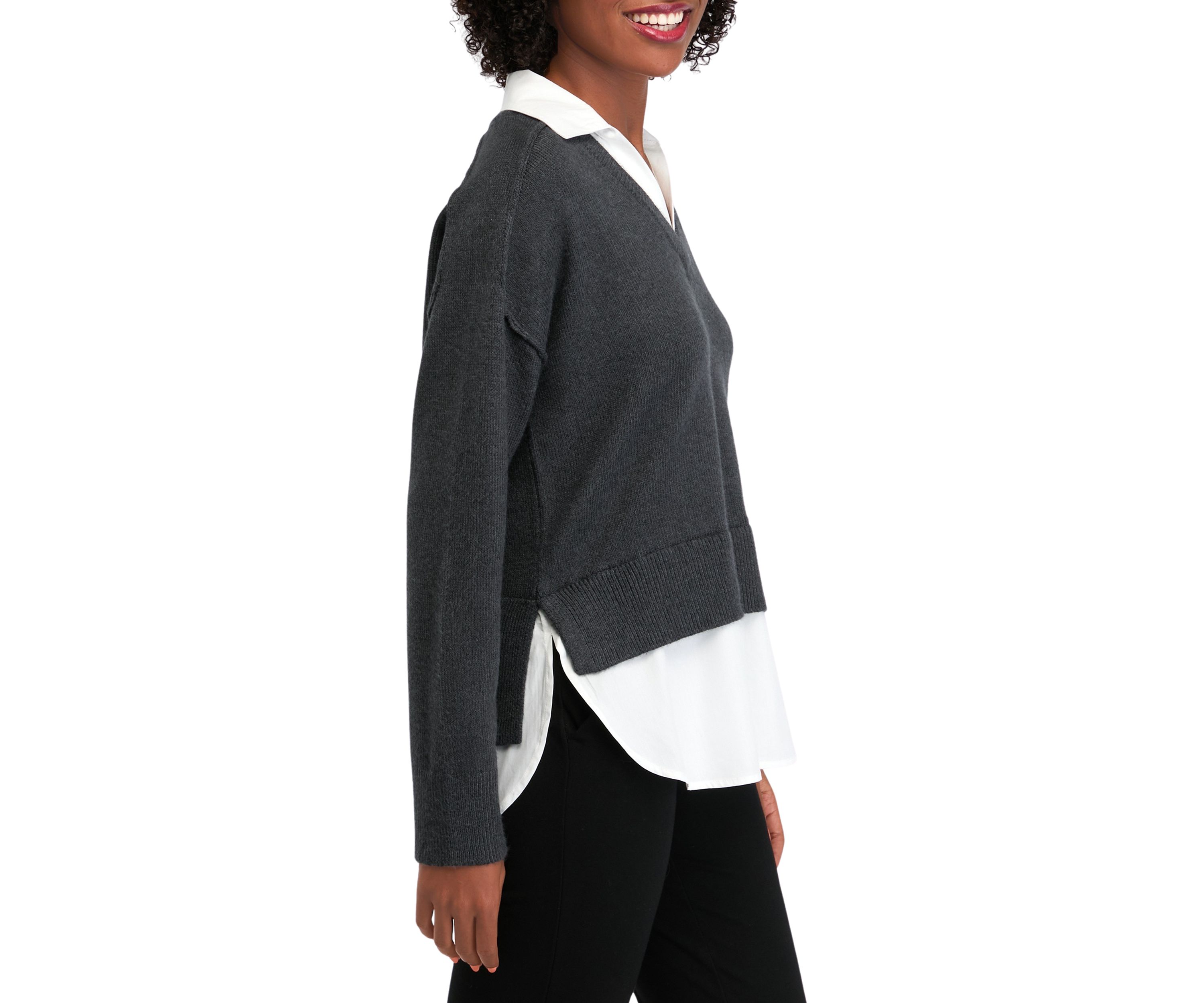 Womens 2Fer Sweater