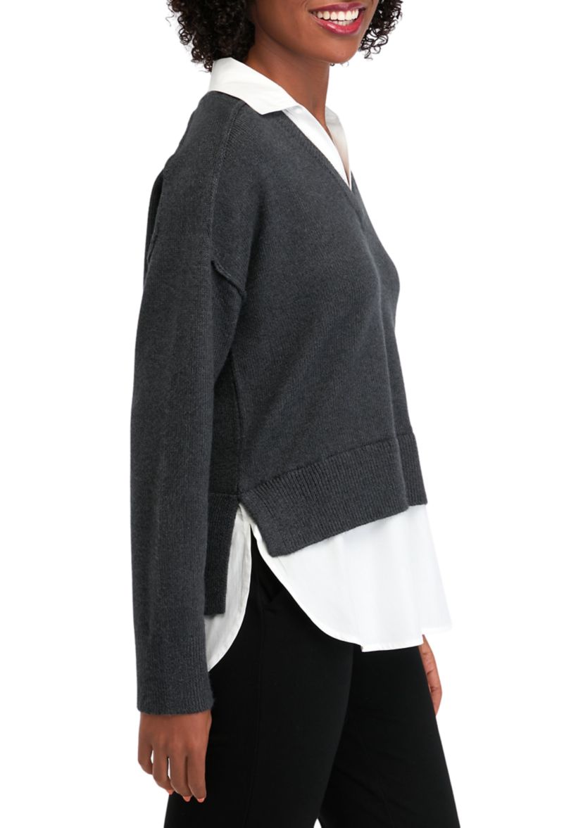 Womens 2Fer Sweater