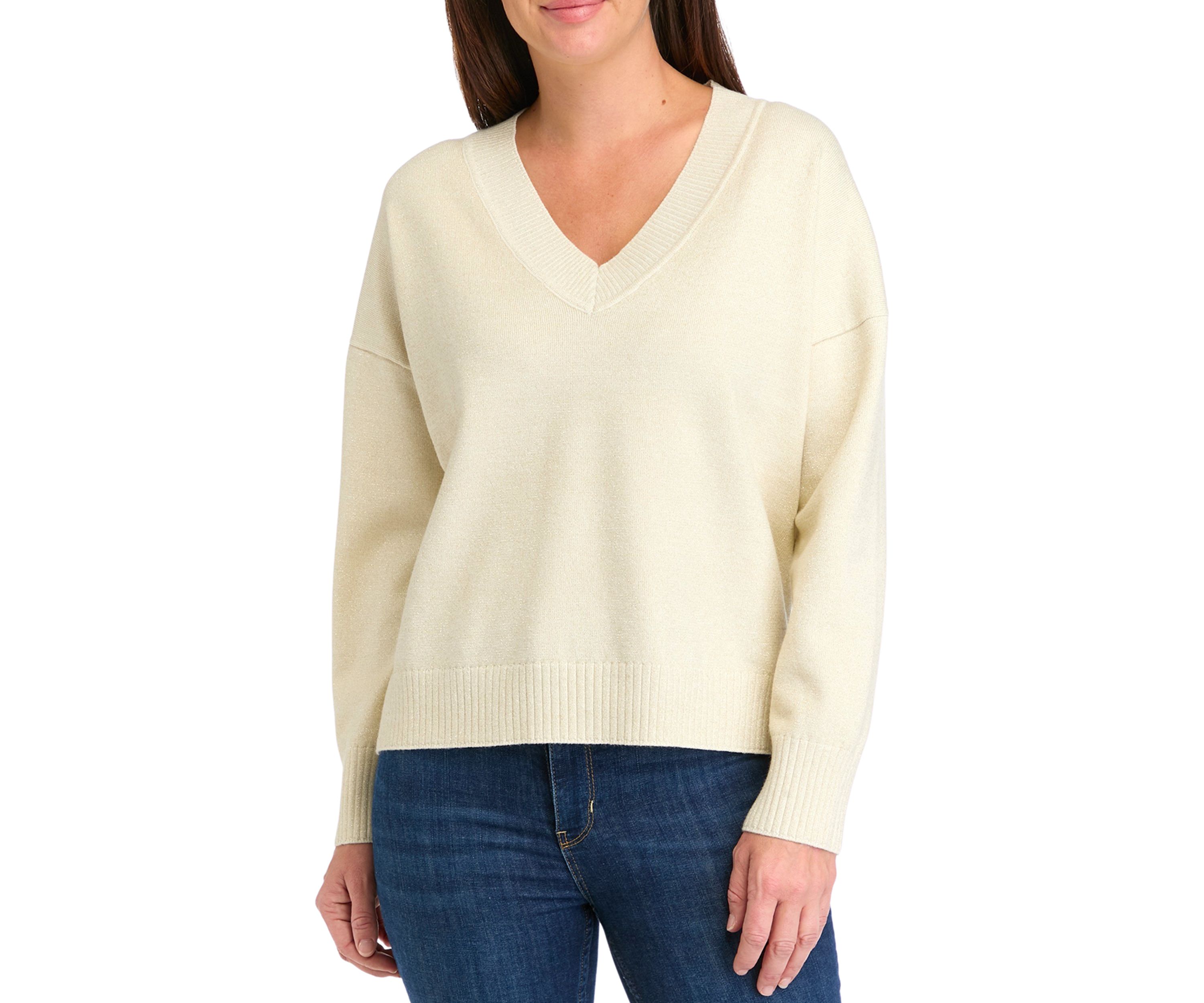 Womens Fine Gauge Holiday Sweater