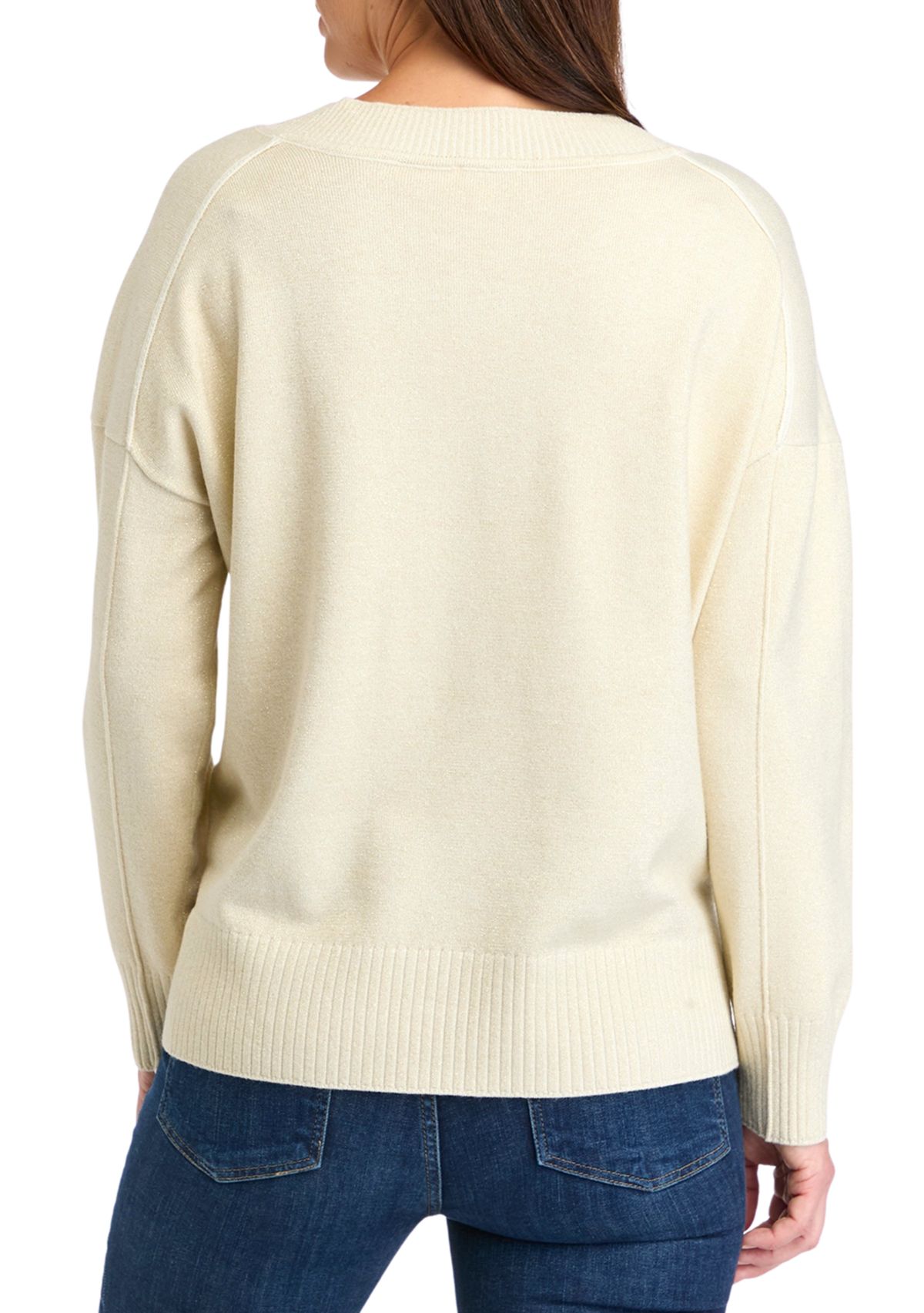 Womens Fine Gauge Holiday Sweater