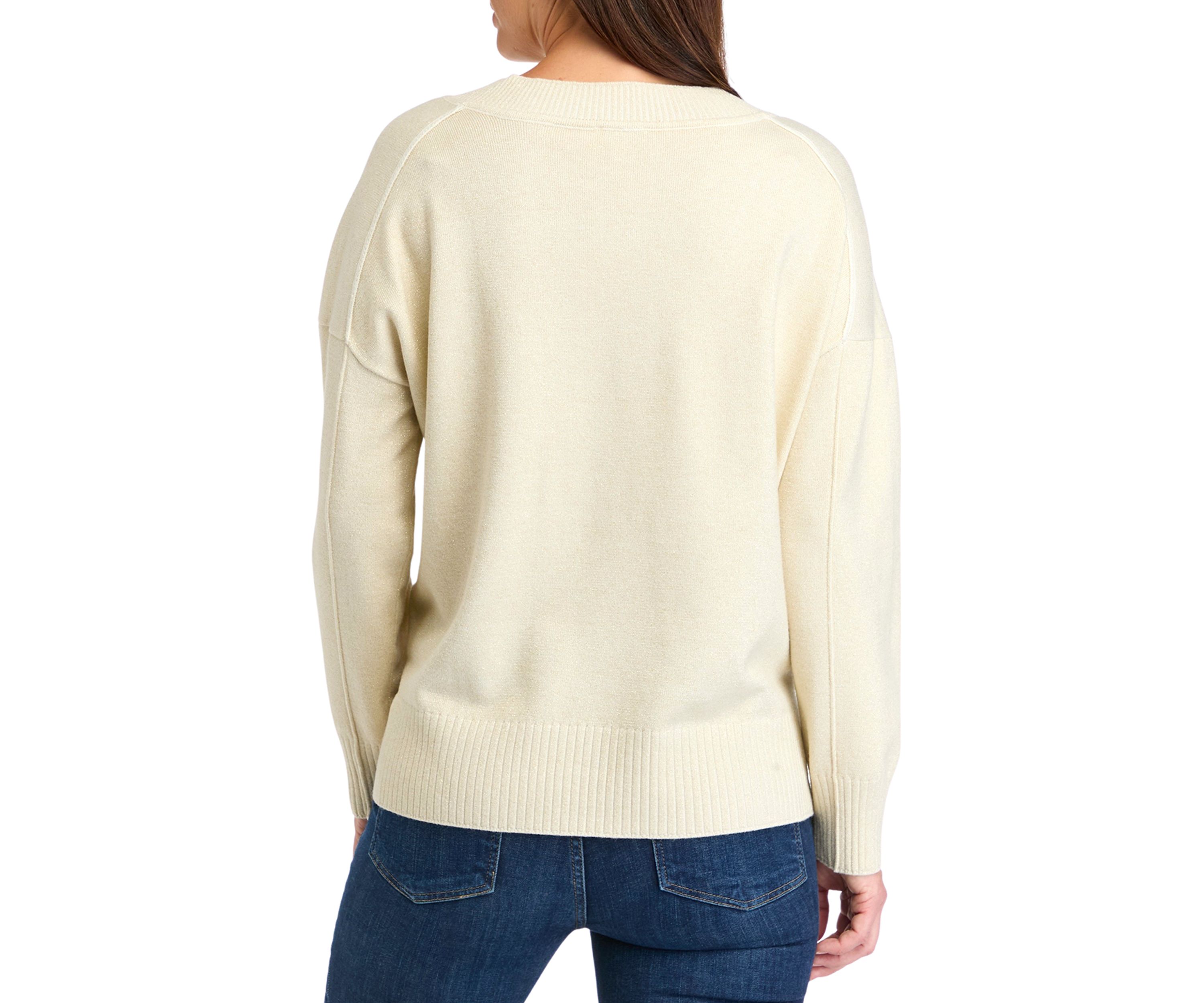 Womens Fine Gauge Holiday Sweater