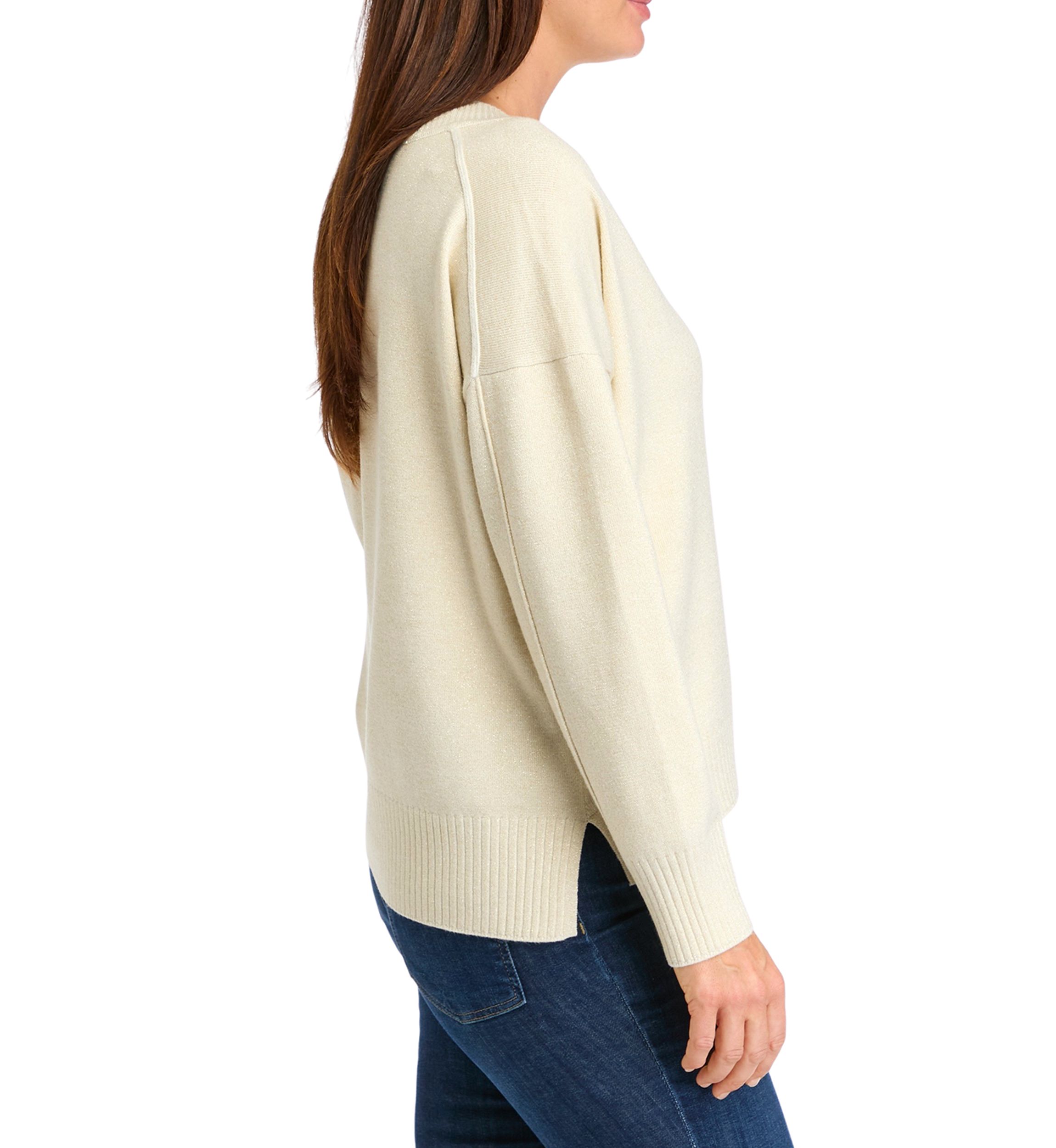 Womens Fine Gauge Holiday Sweater