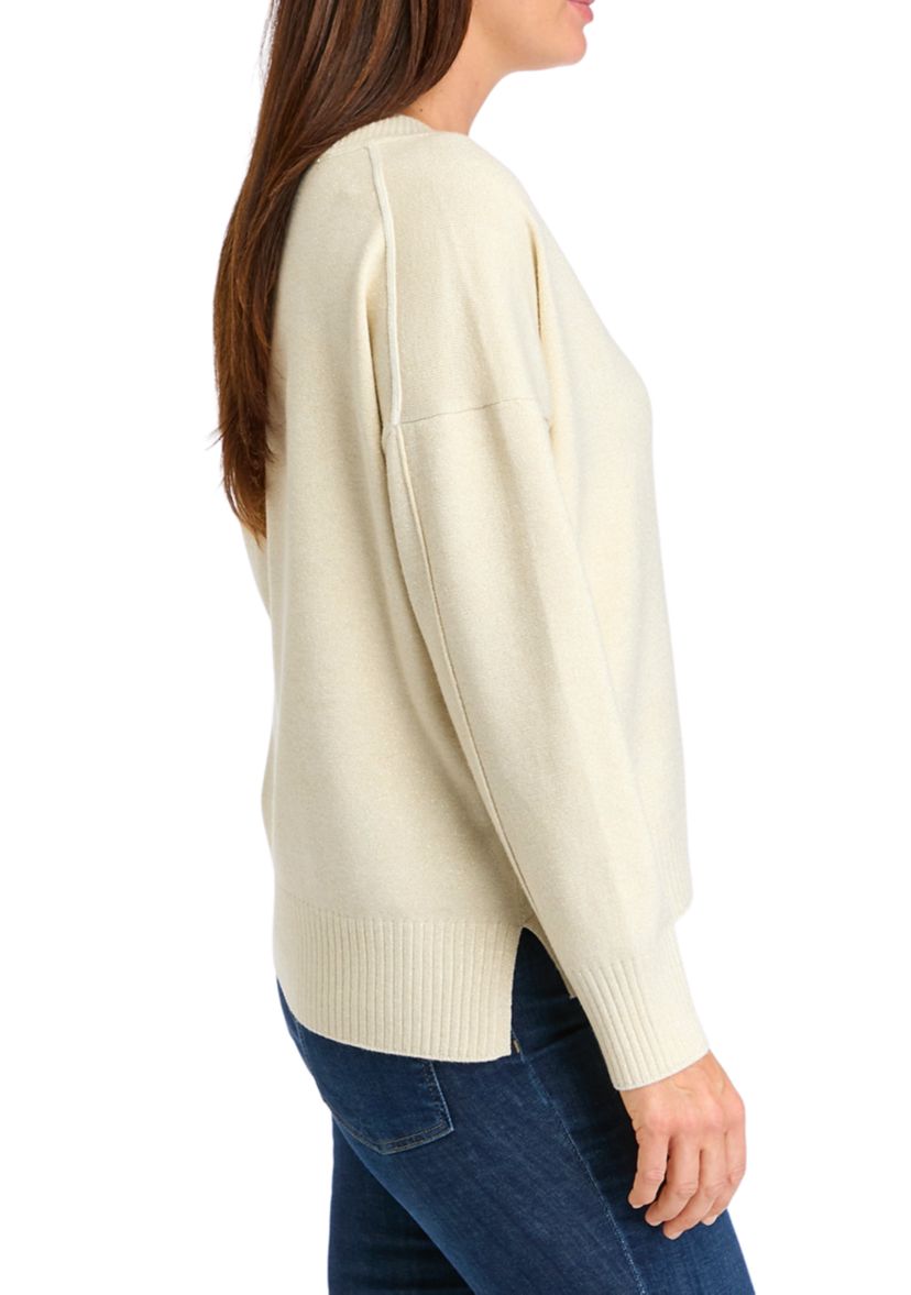 Womens Fine Gauge Holiday Sweater