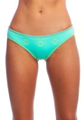 Hobie Printed Side-tab Hipster Bikini Underwear Blue Medium