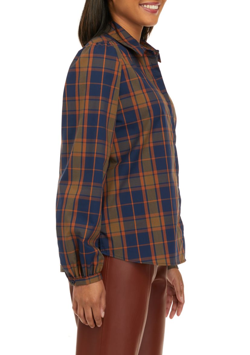 Womens Collared Button-Down Shirt