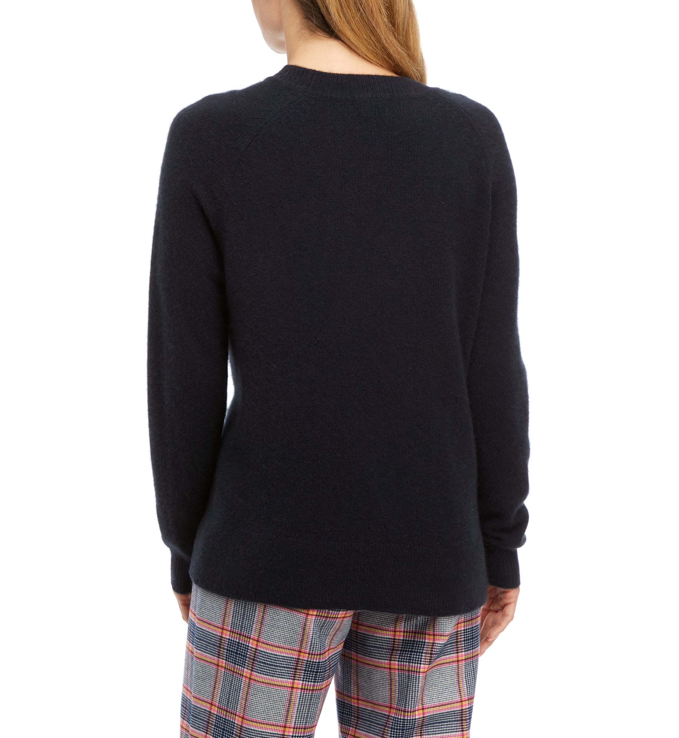 Womens Long Sleeve V-Neck Cashmere Sweater