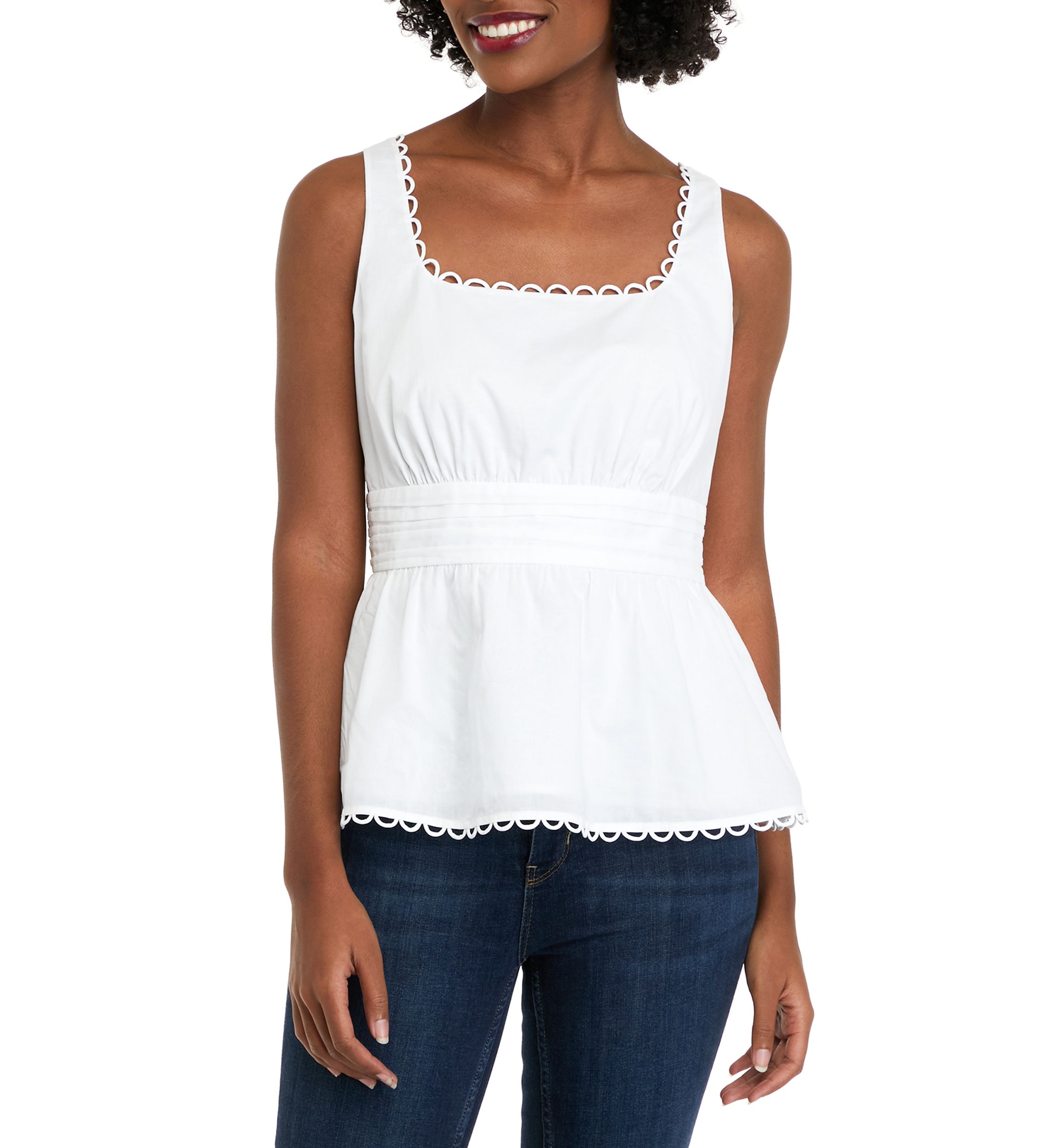 Womens Sleeveless Empire Tank Top