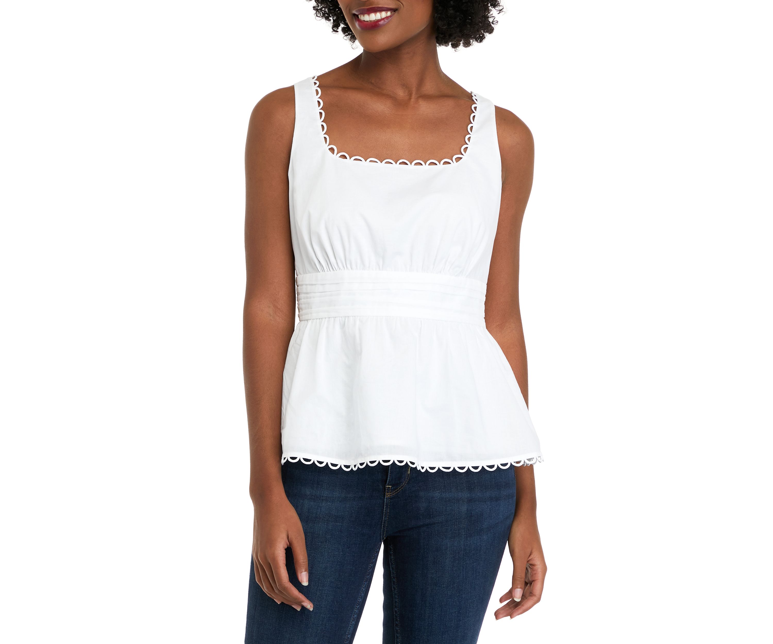 Womens Sleeveless Empire Tank Top