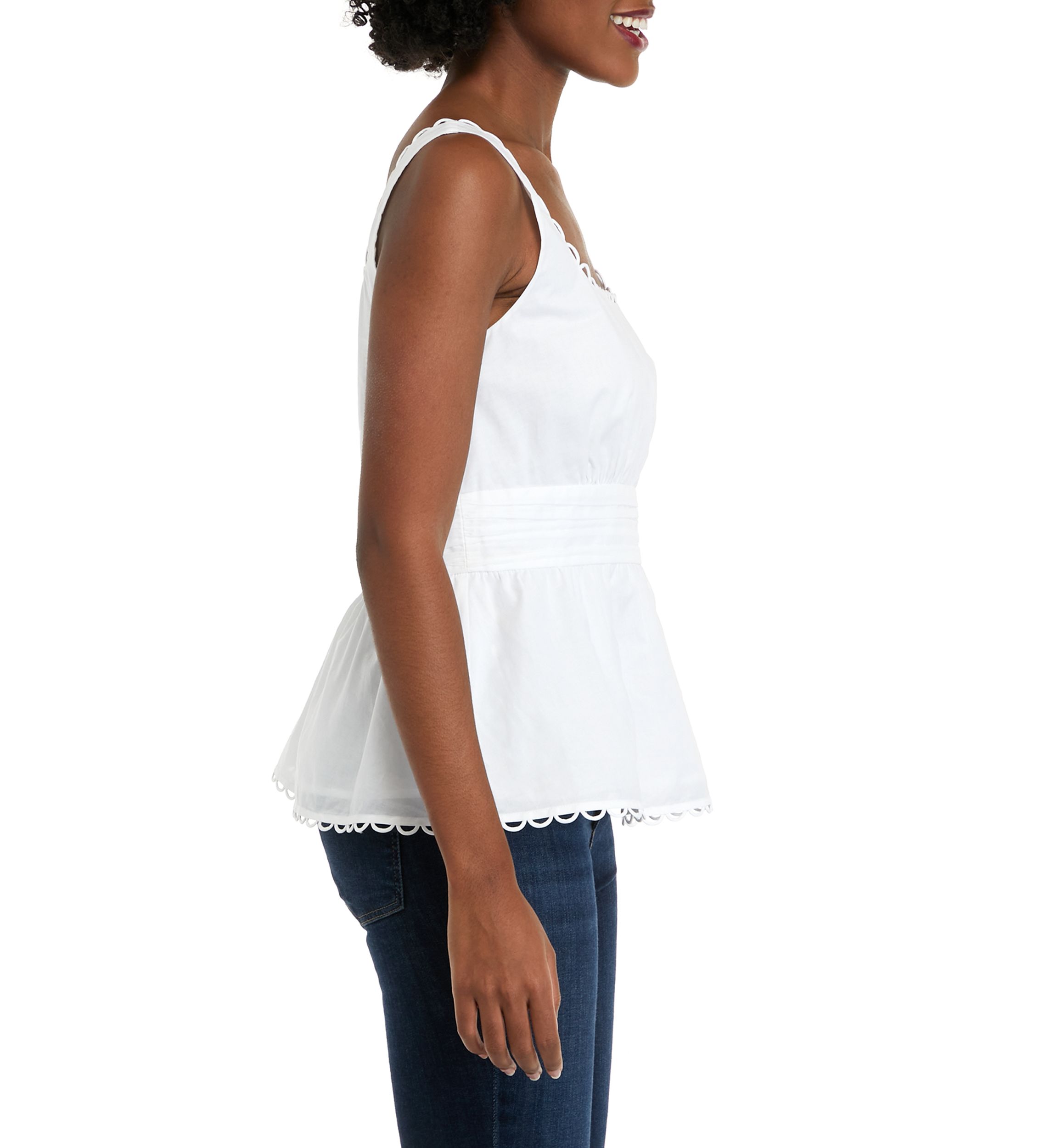 Womens Sleeveless Empire Tank Top