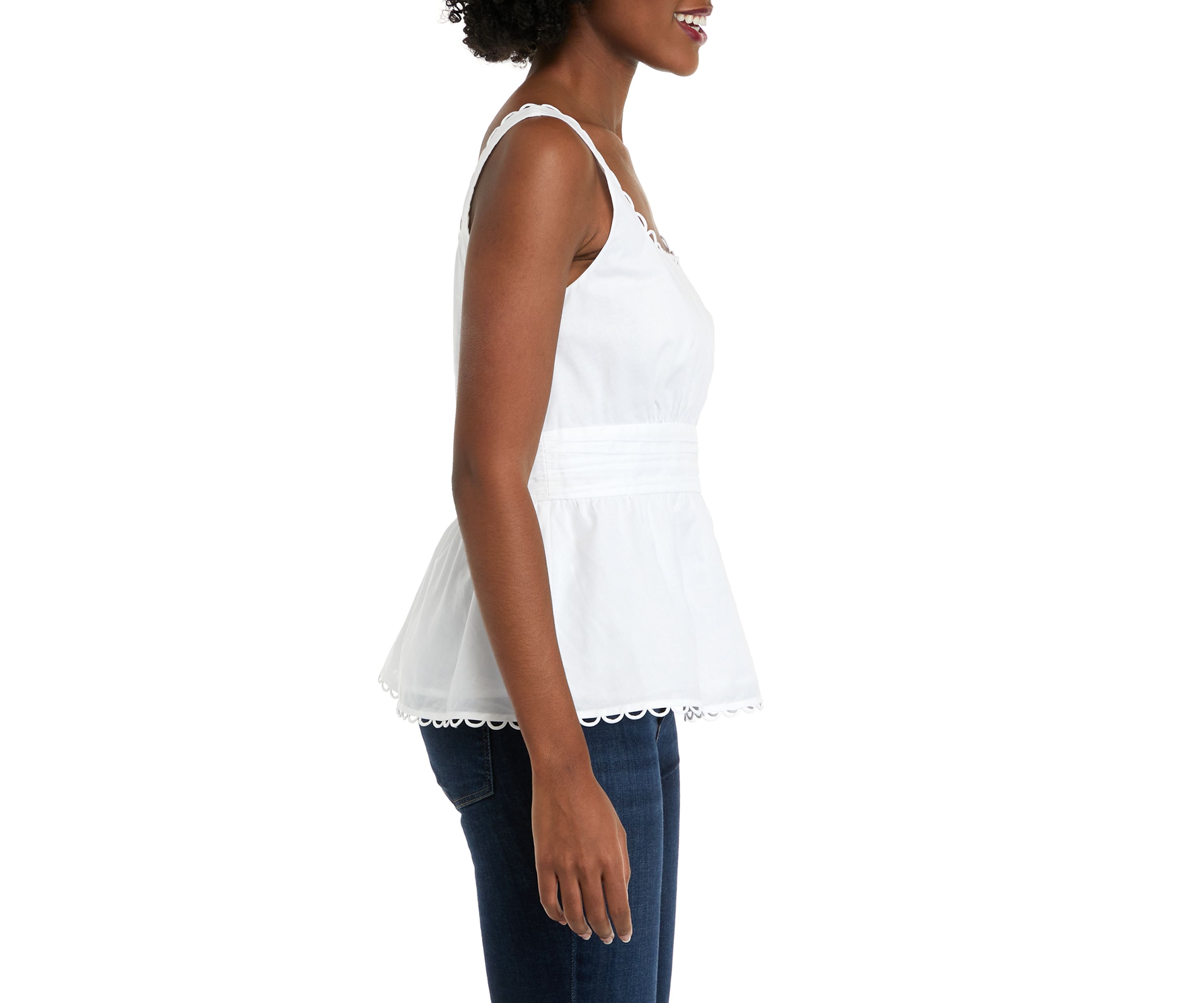 Womens Sleeveless Empire Tank Top