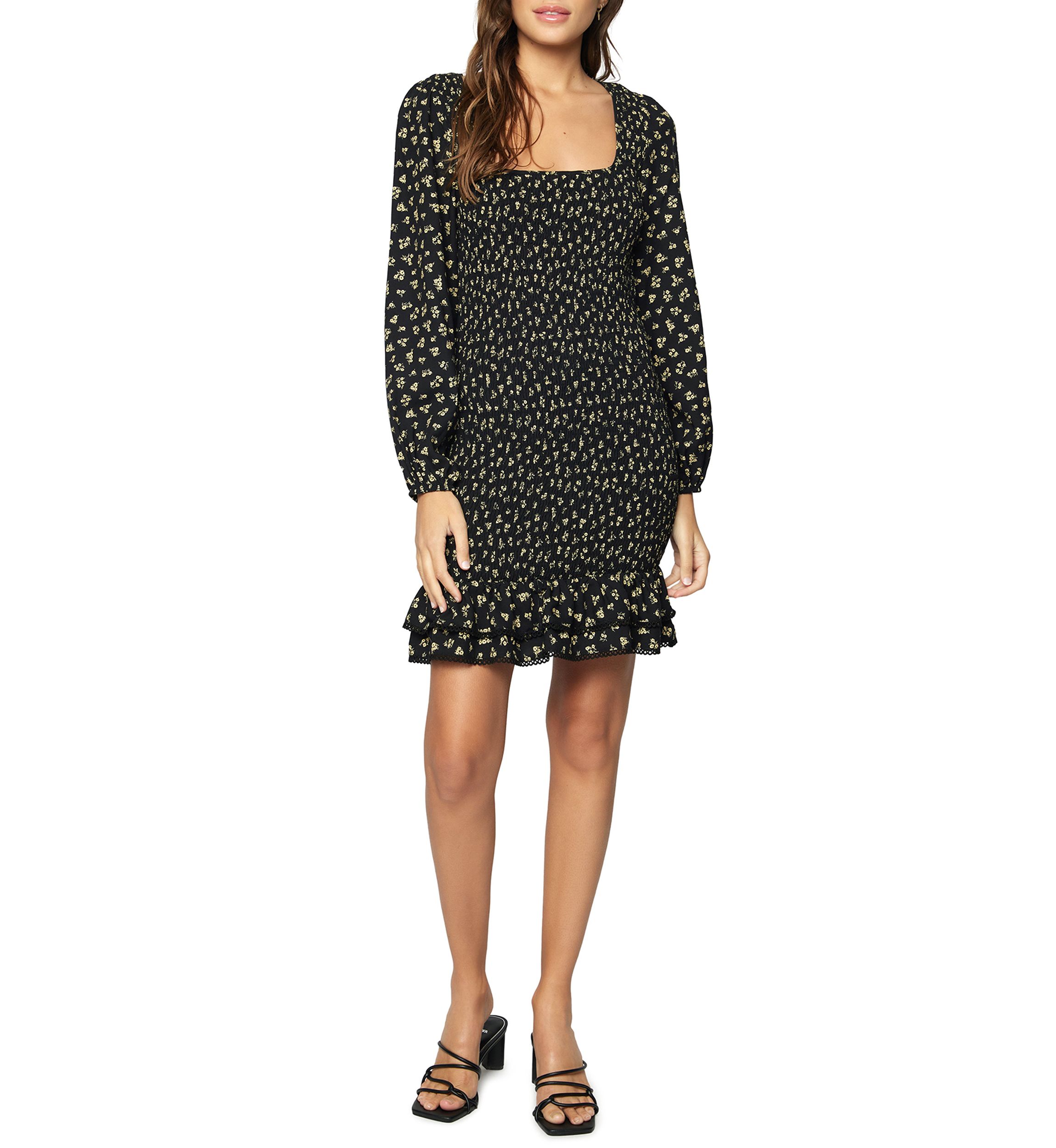 Womens Twilight Dreams Smocked Mini Dress