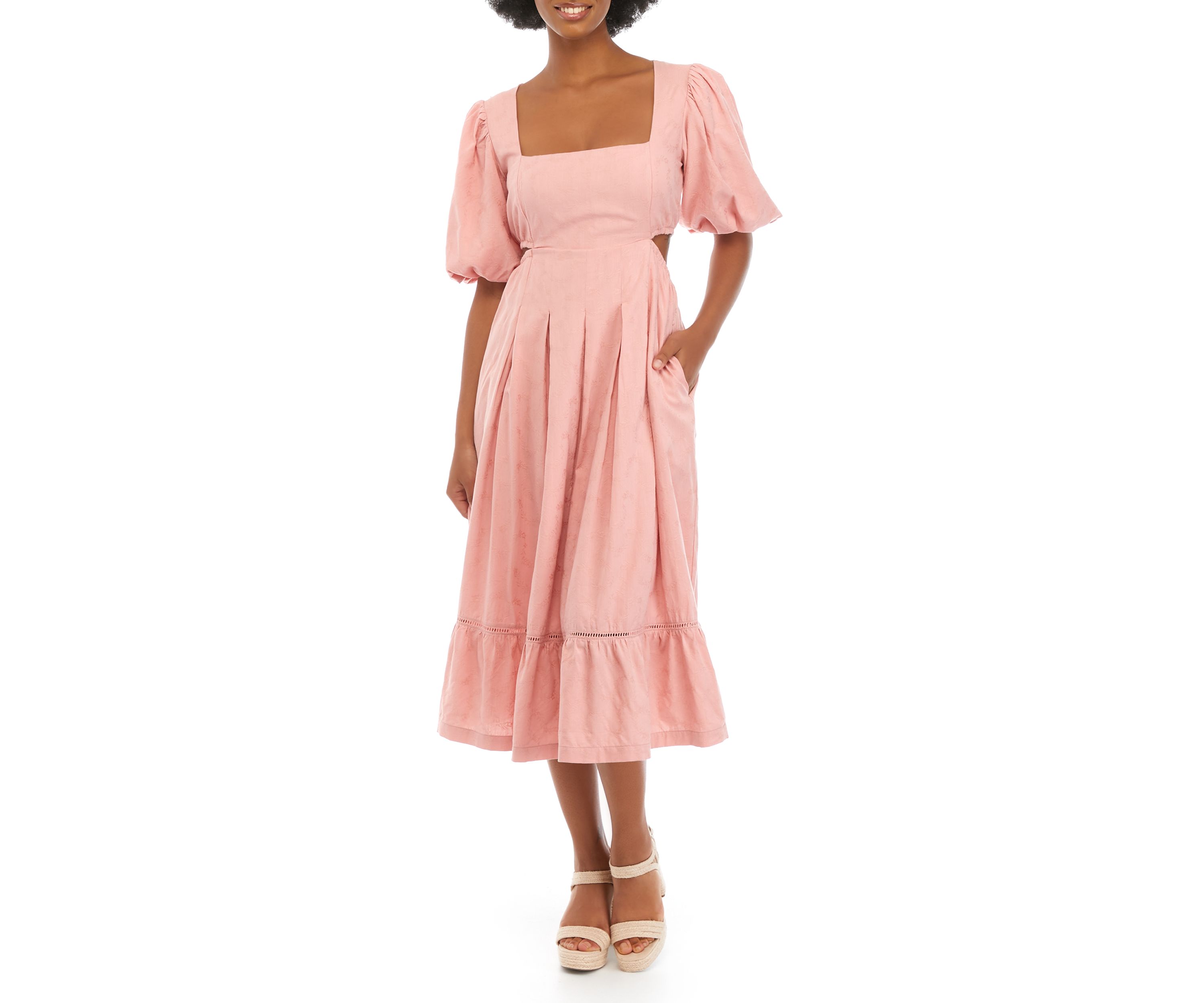 Womens Bird Song Midi Dress